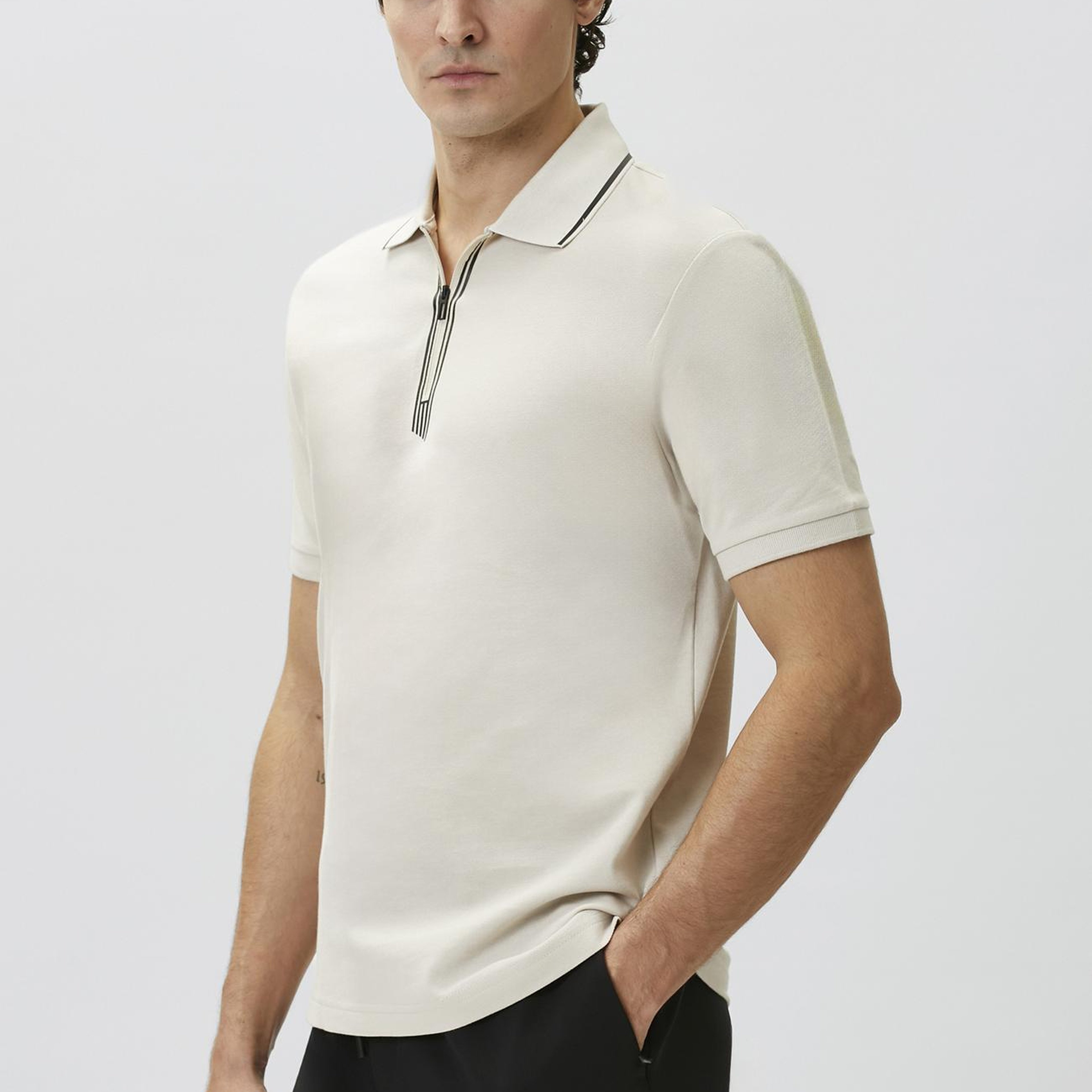 Network Erkek N-Tech Taş Fermuarlı T-shirt