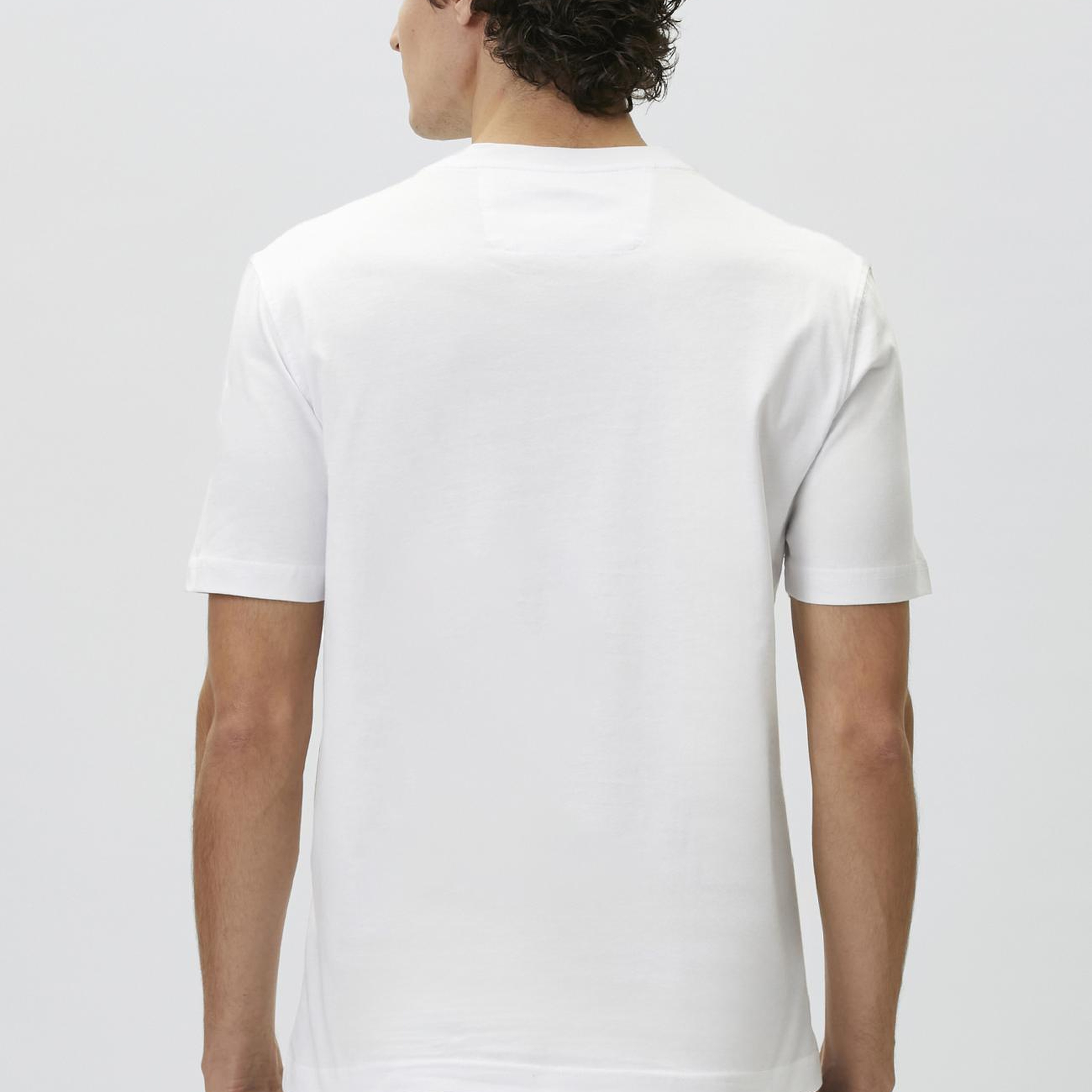 Network Erkek Kırık Beyaz Baskılı T-shirt