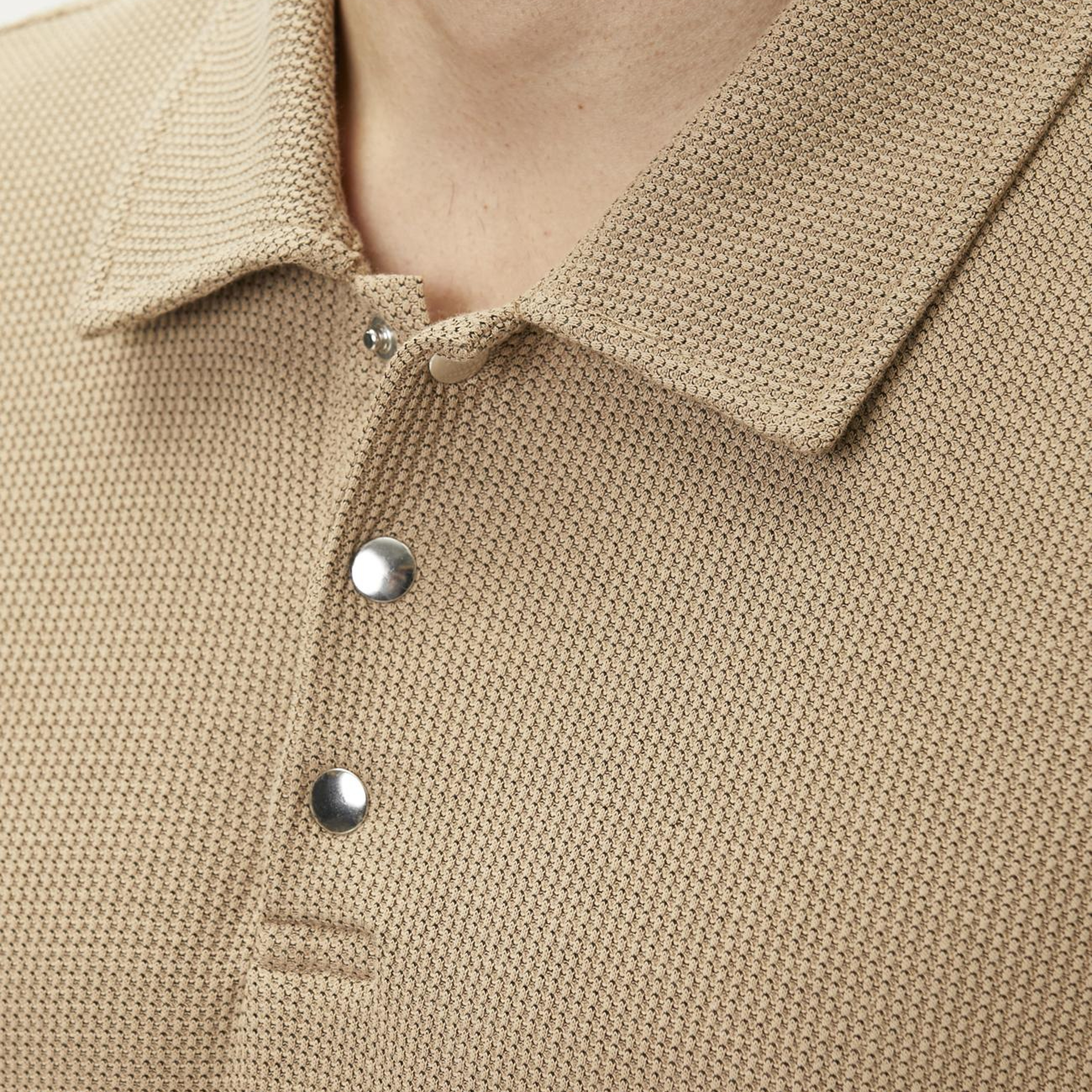 Network Erkek Slim Fit Vizon Polo Yaka Waffle T-shirt