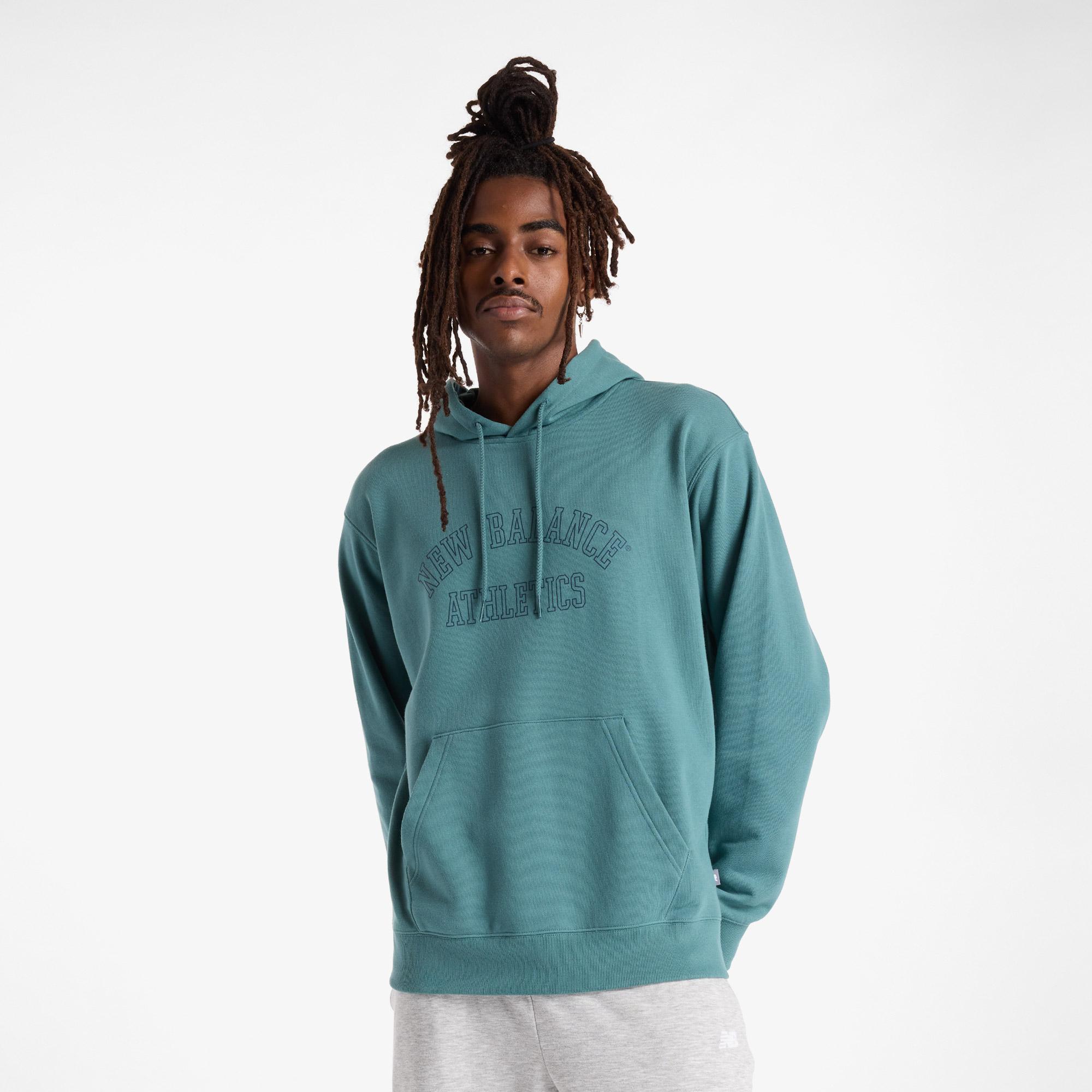 New Balance Graphic Erkek Yeşil Hoodie