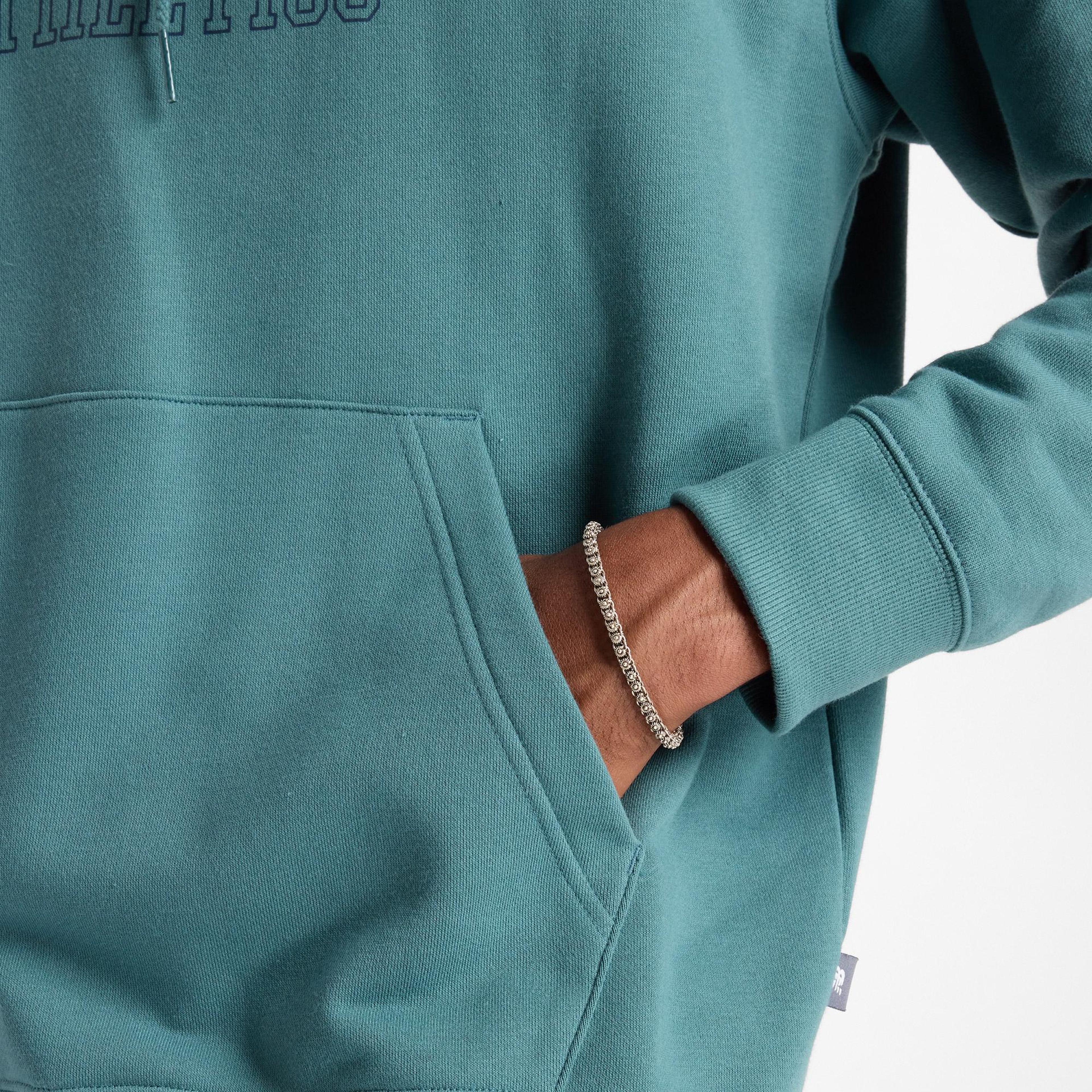 New Balance Graphic Erkek Yeşil Hoodie