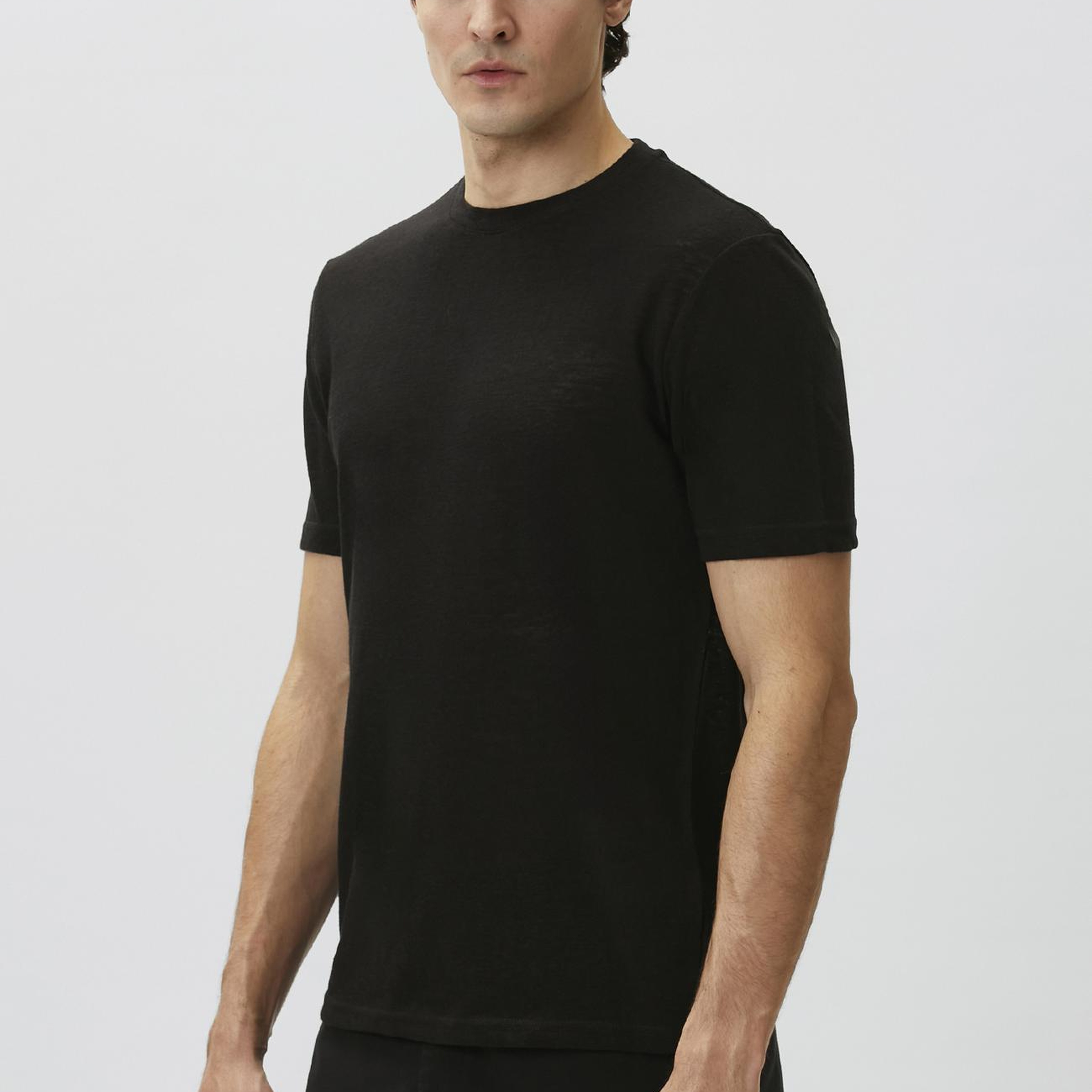 Network Erkek Siyah Basic T-shirt