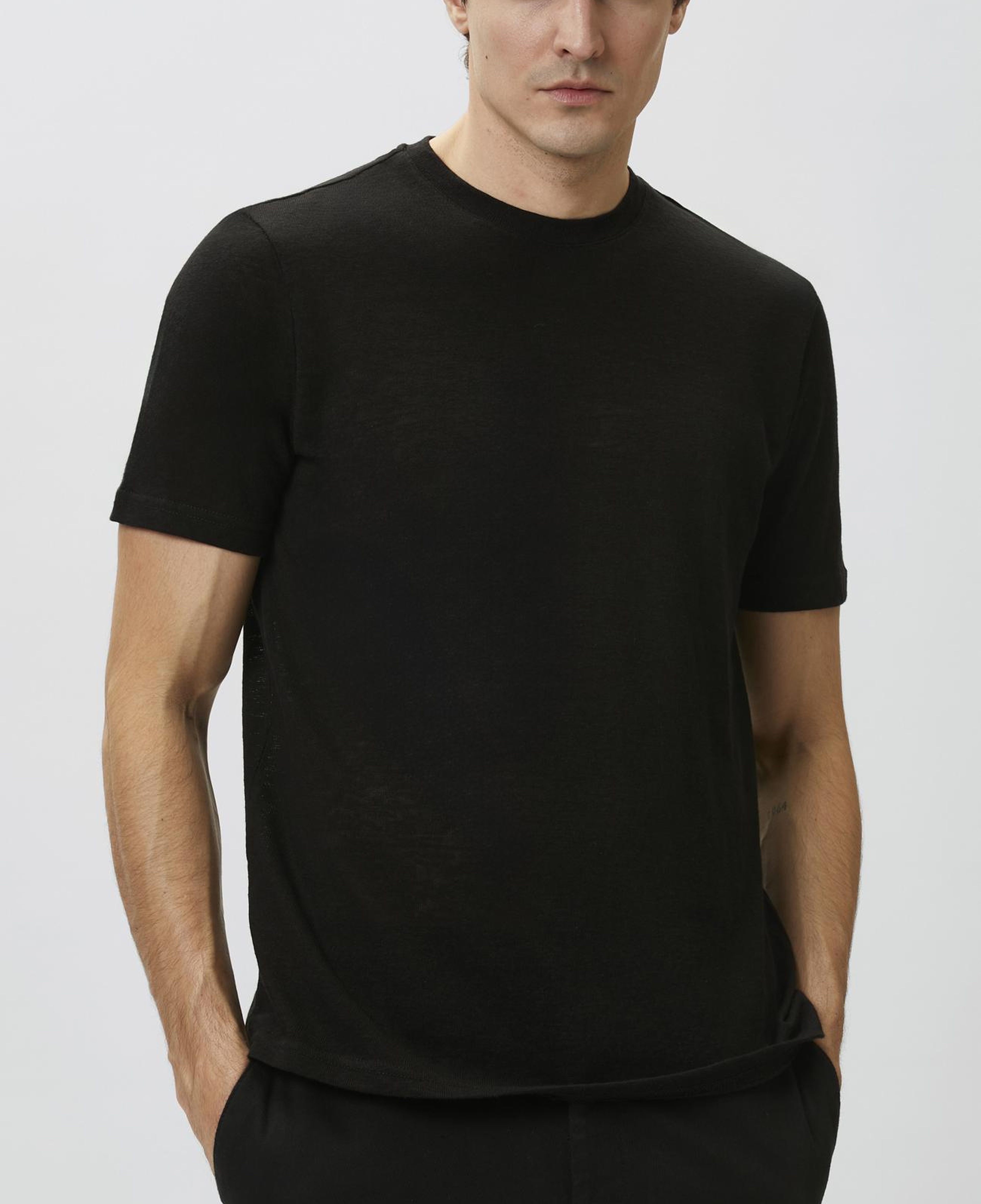 Network Erkek Siyah Basic T-shirt