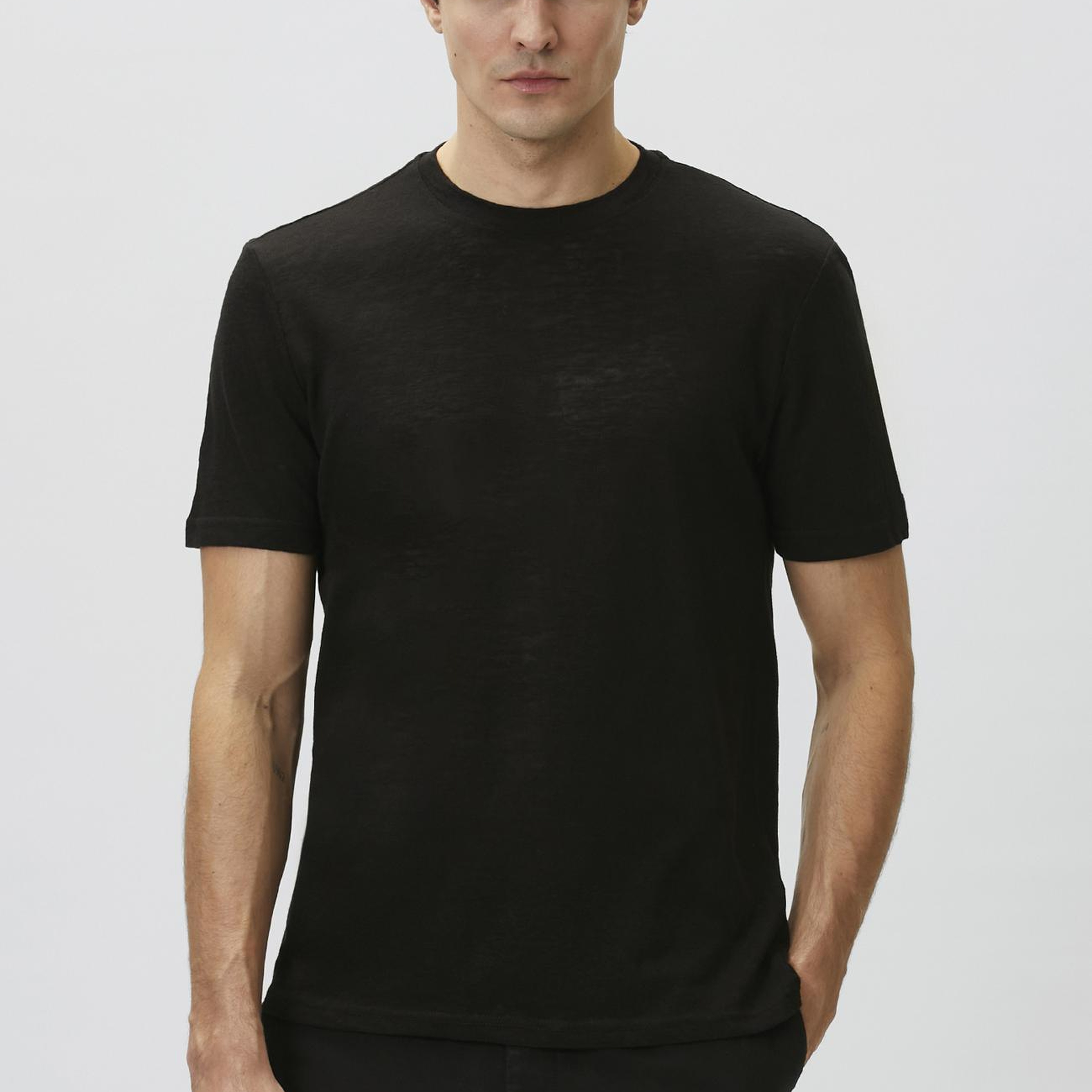 Network Erkek Siyah Basic T-shirt