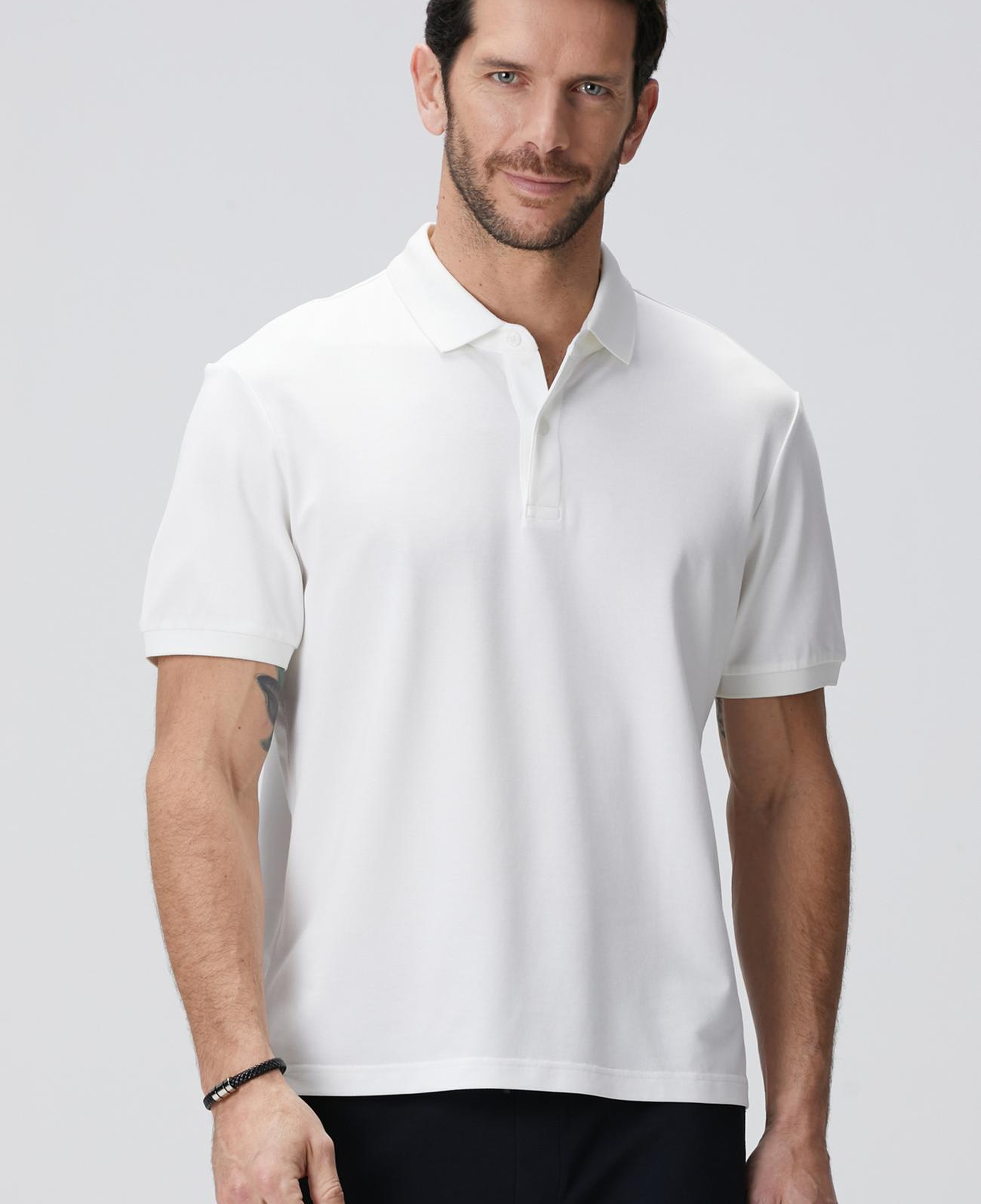 Network Erkek N-Tech Beyaz Polo Yaka T-Shirt
