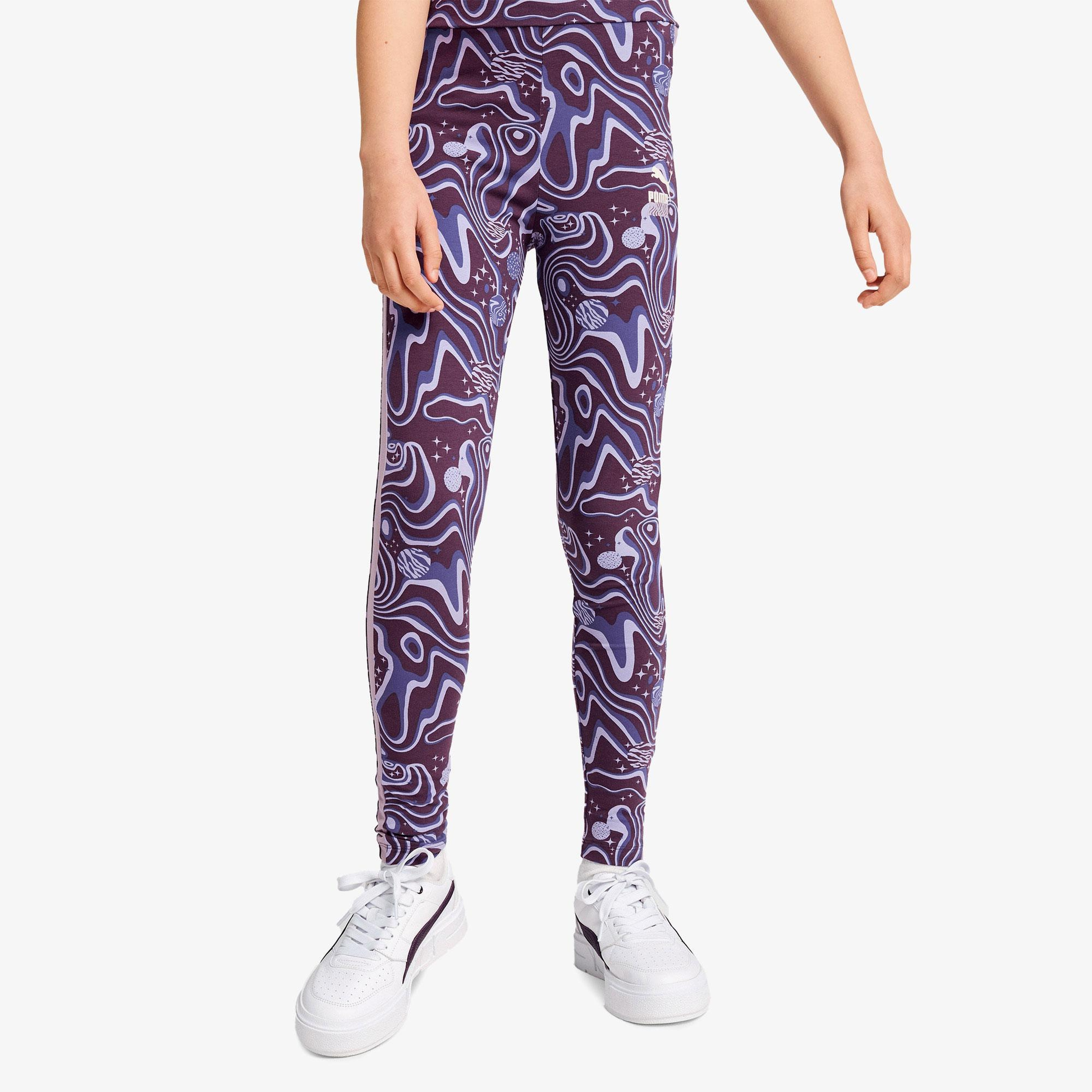 Puma Lava Land Leggings Çocuk Mor Tayt