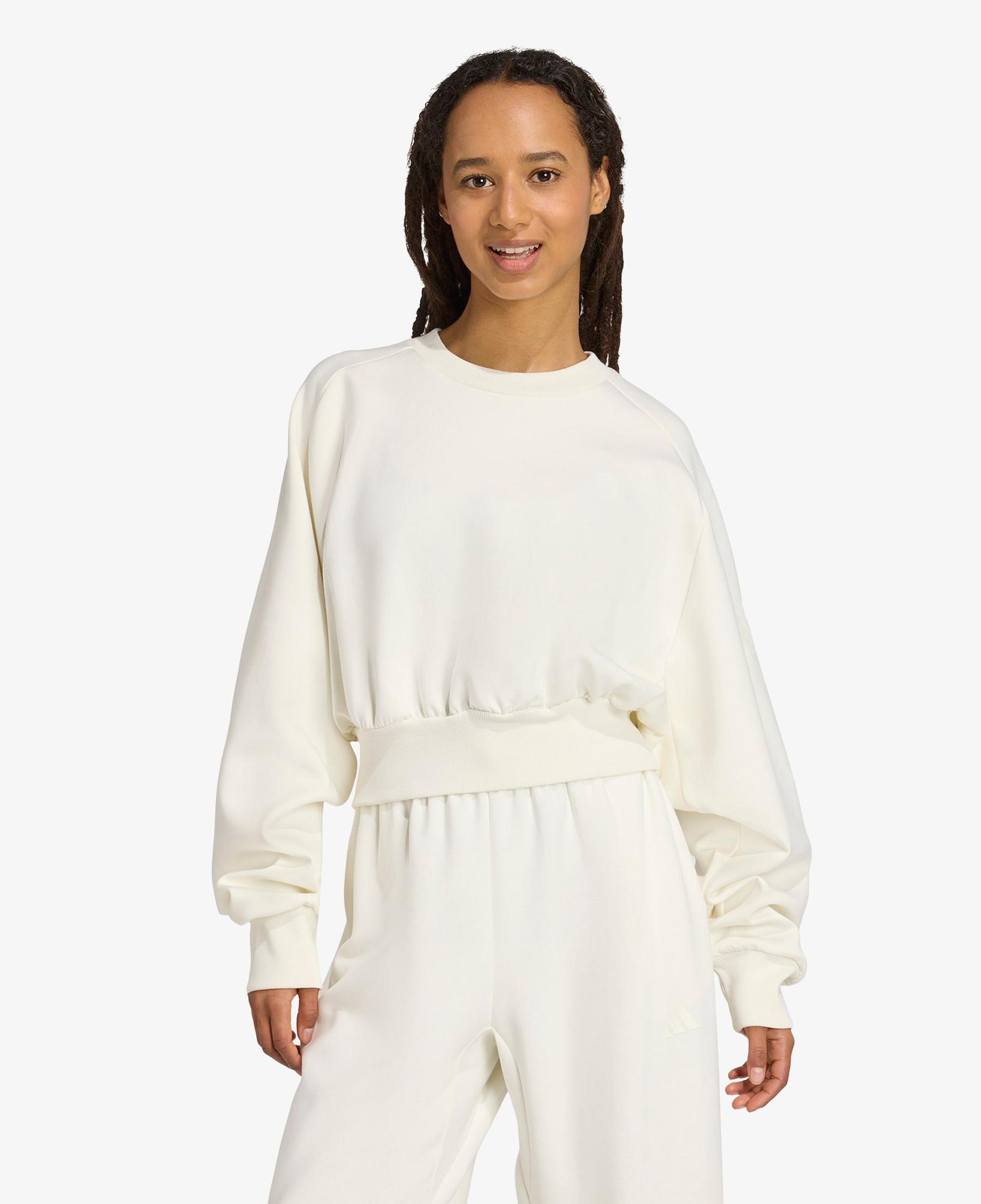 adidas All Szn Soft Lux Kadın Beyaz Sweatshirt
