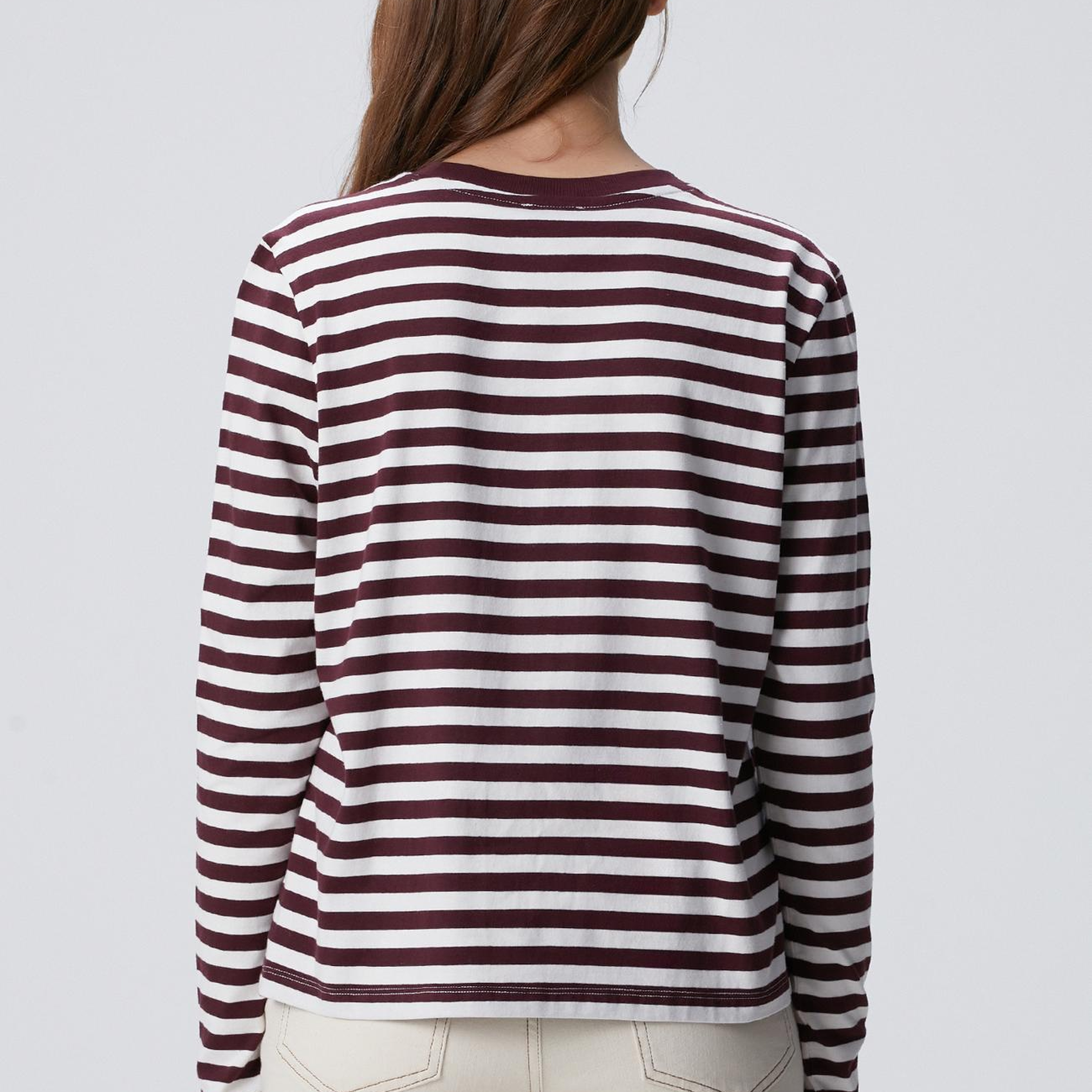 Network Kadın Beyaz Bordo T-Shirt