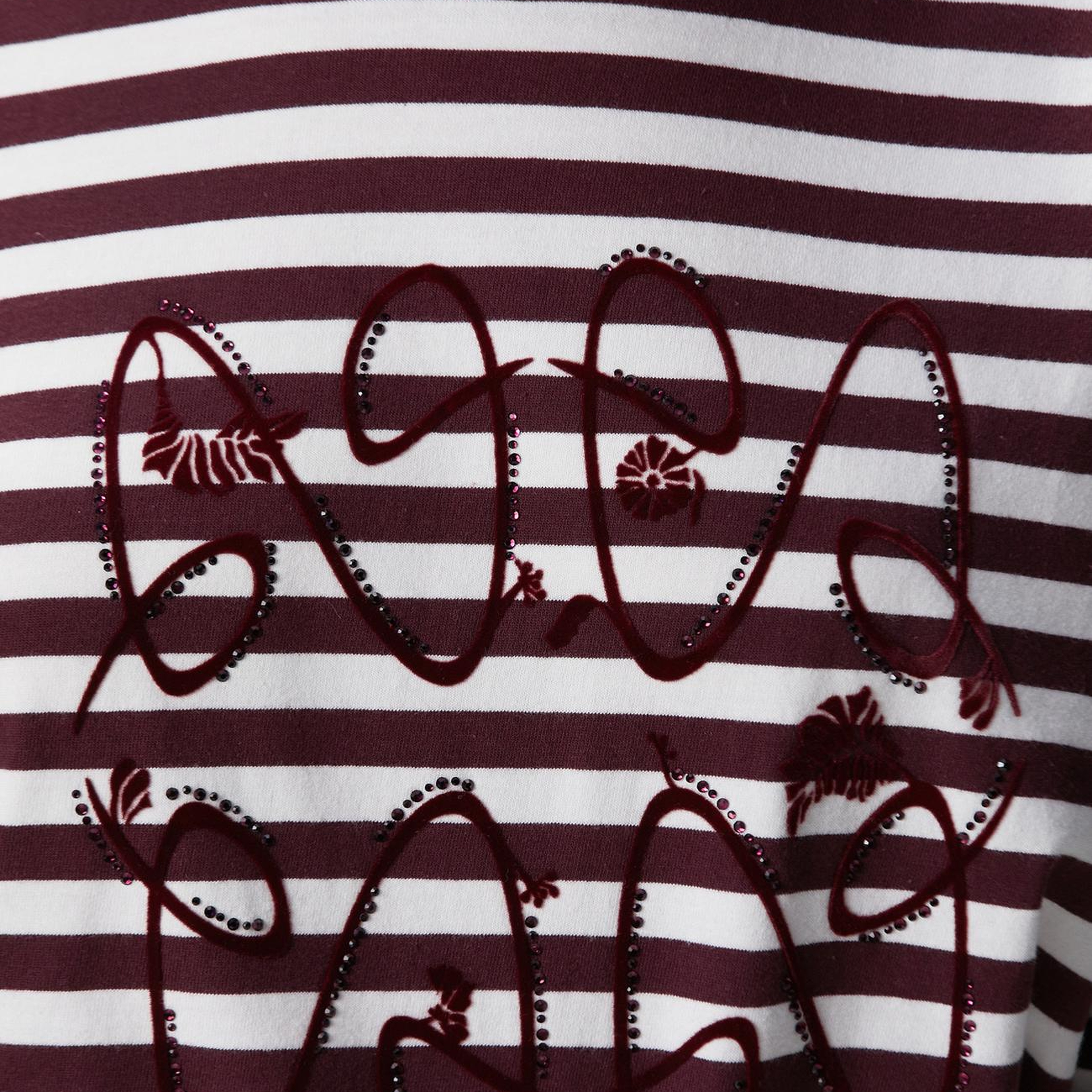 Network Kadın Beyaz Bordo T-Shirt