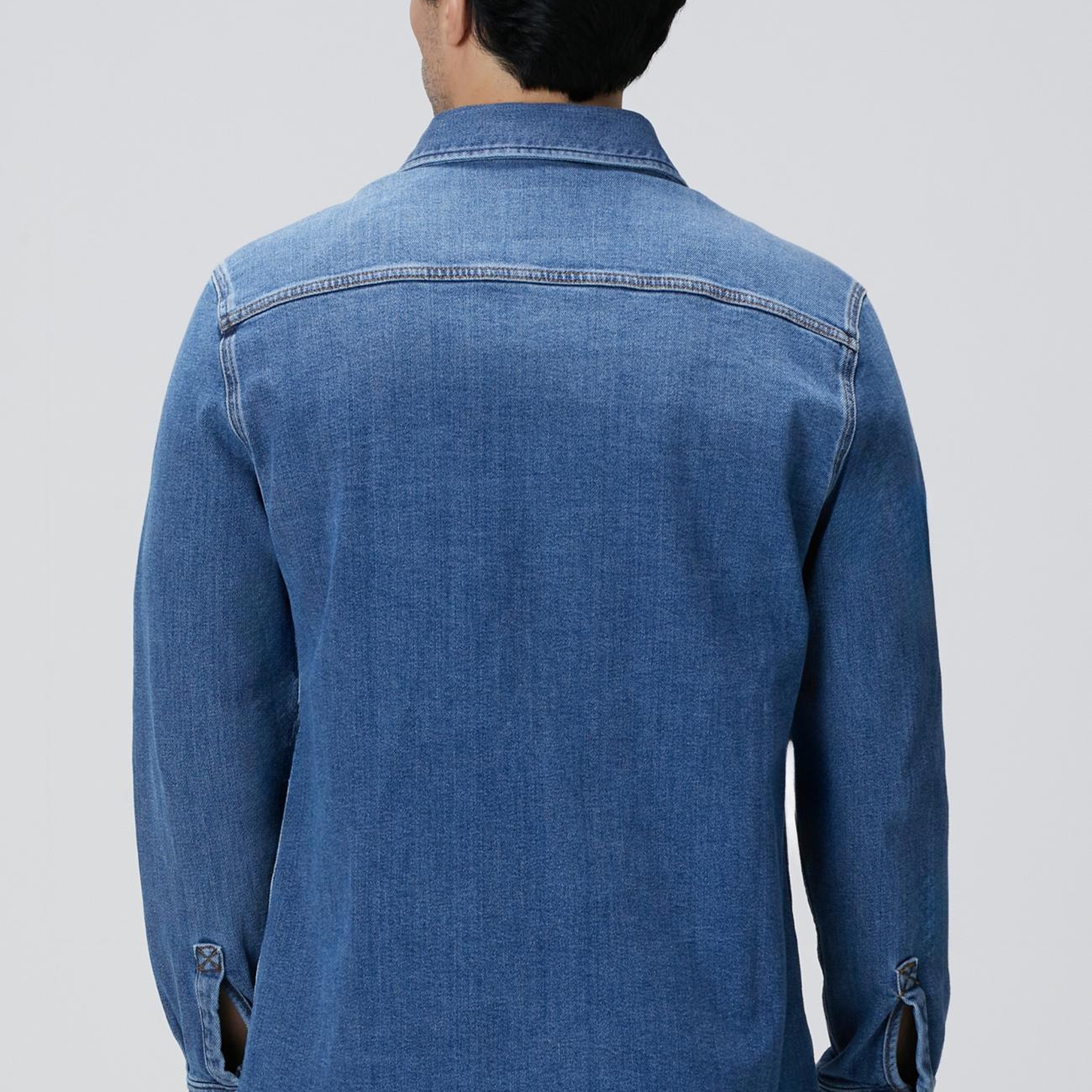 Network Erkek Mavi Denim Gömlek
