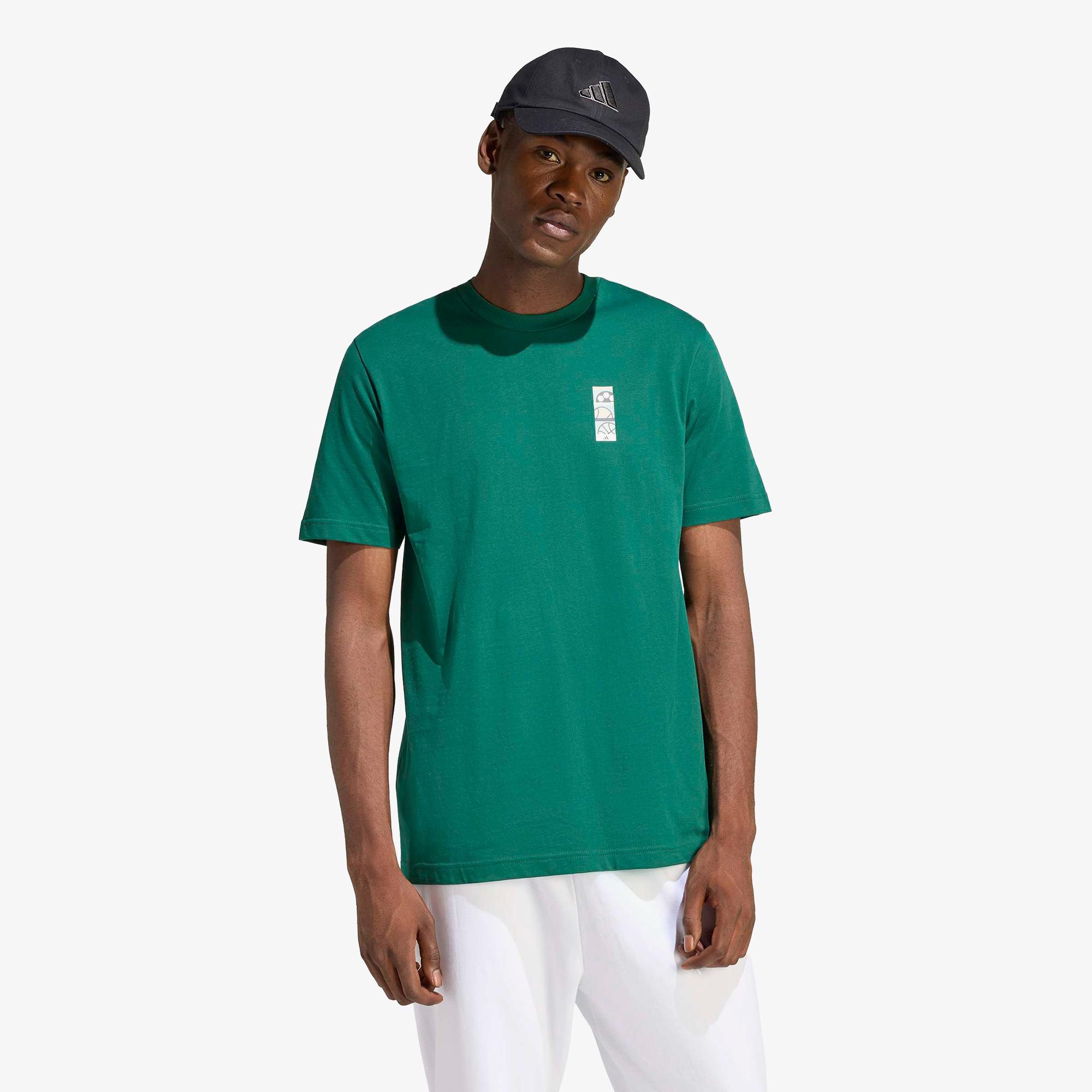 adidas Memories of Sport Poster Erkek Yeşil T-Shirt