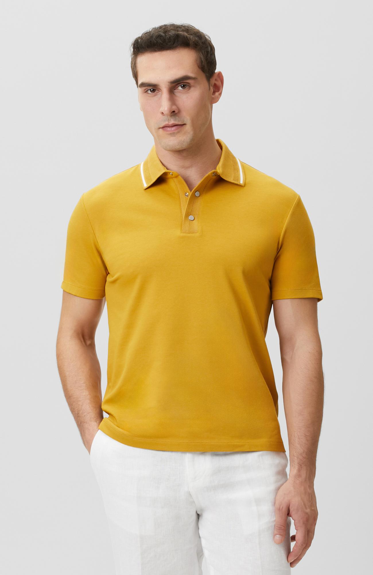 Network Erkek Sarı Polo Yaka Çıtçıtlı T-shirt