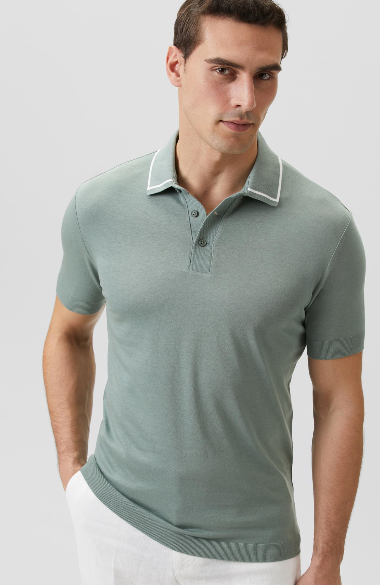 Network Erkek Mint Polo Yaka Düğmeli T-shirt