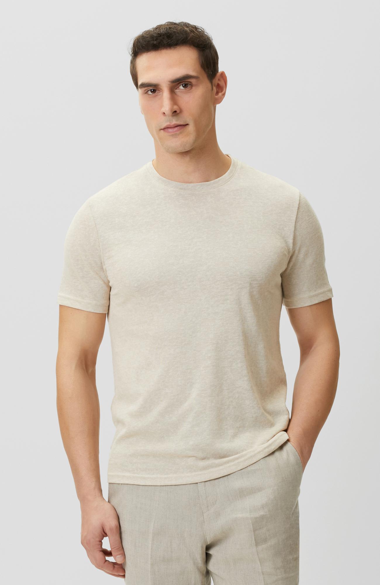 Network Erkek Bej Basic T-shirt