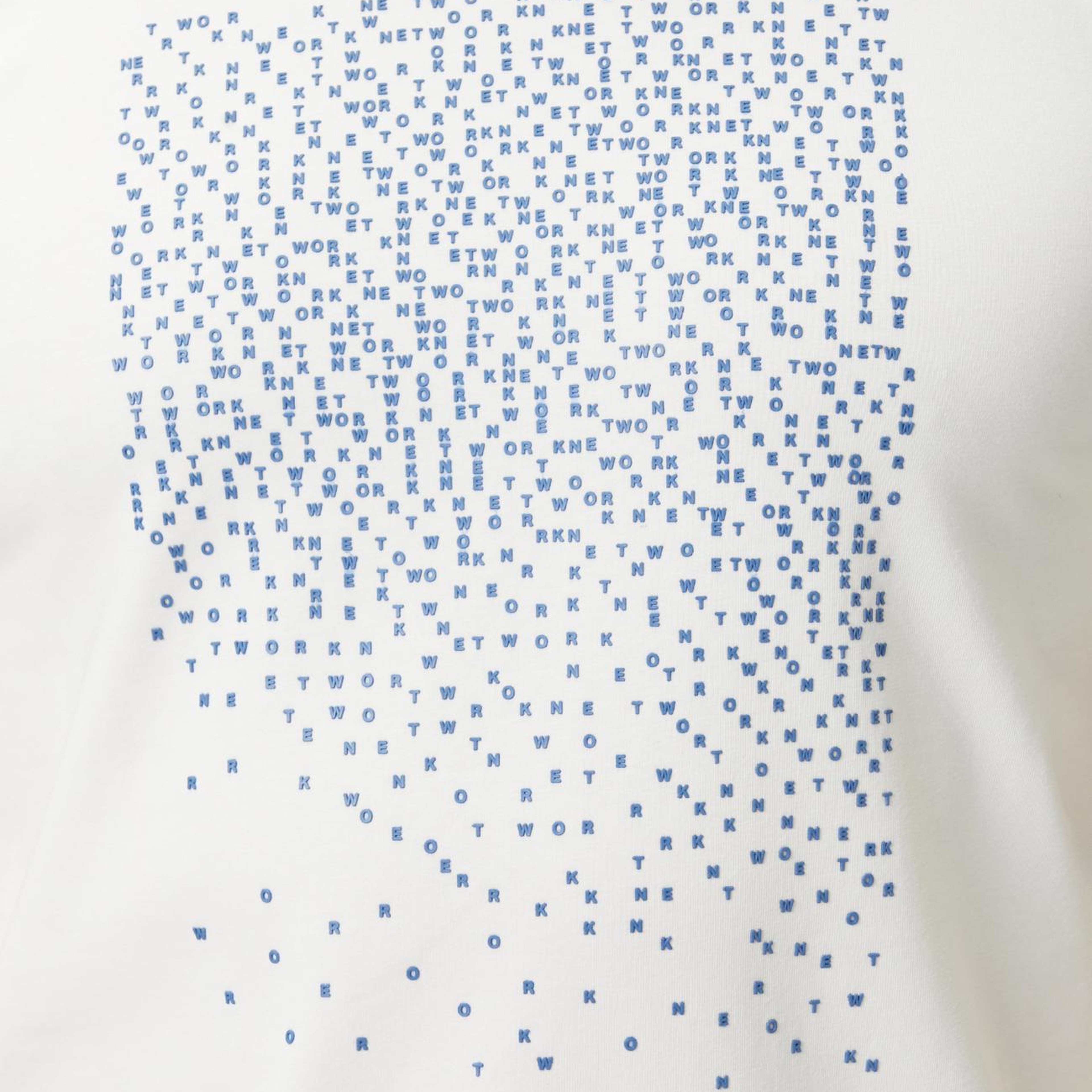 Network Erkek Beyaz  Mini Harf Baskılı T-shirt