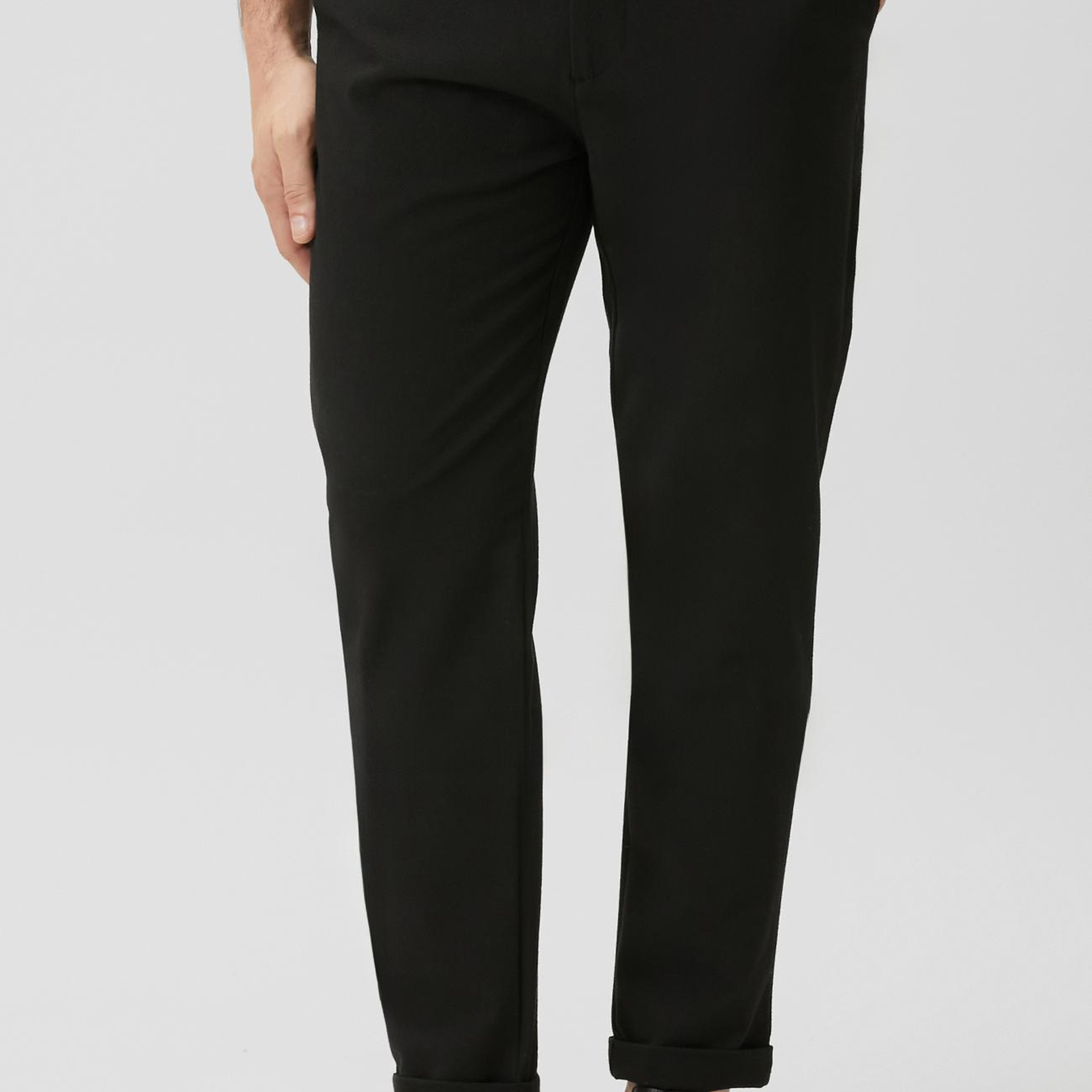 Network Erkek Siyah Jogger Gofre Desen Dokuma Pantolon