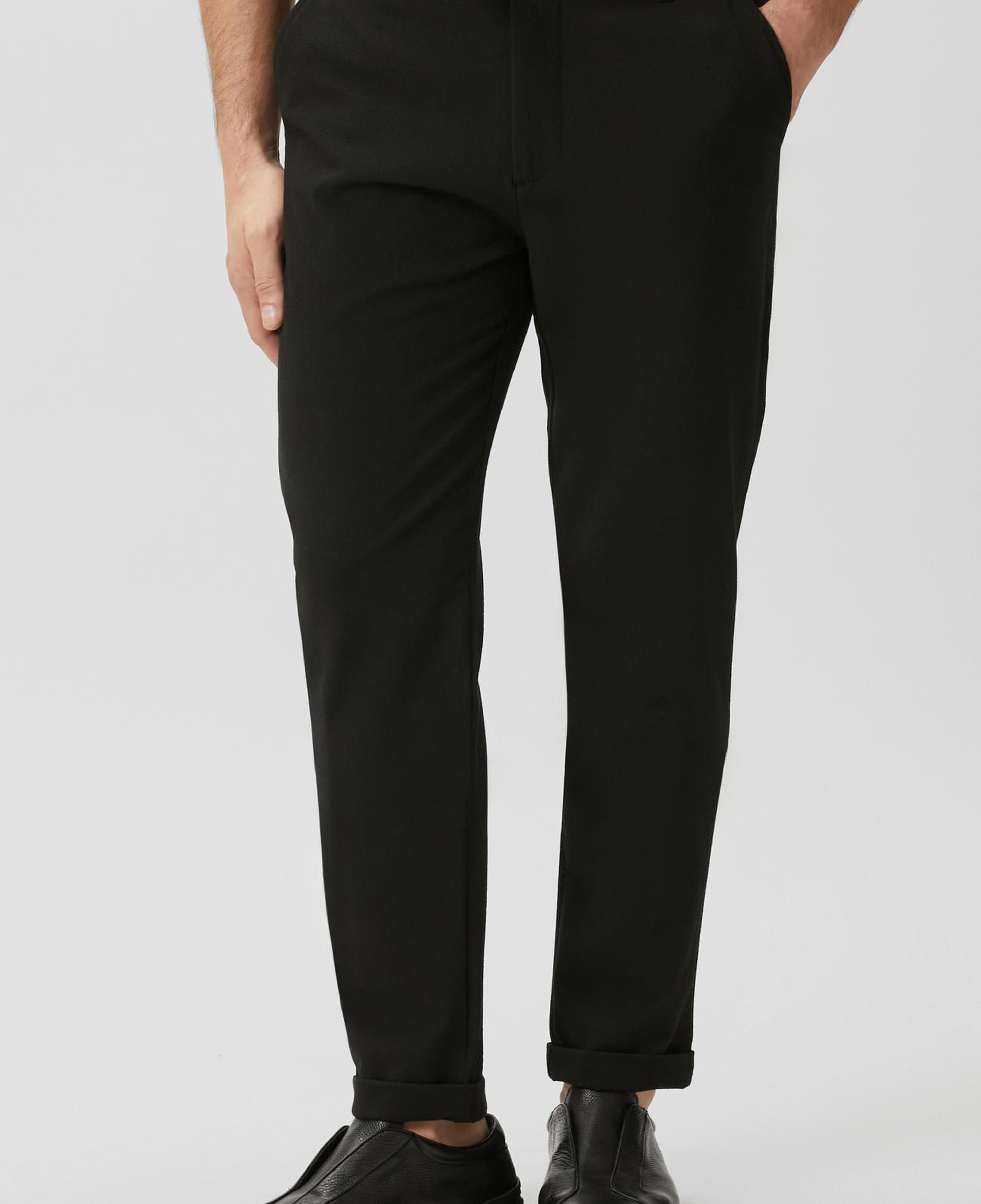 Network Erkek Siyah Jogger Gofre Desen Dokuma Pantolon
