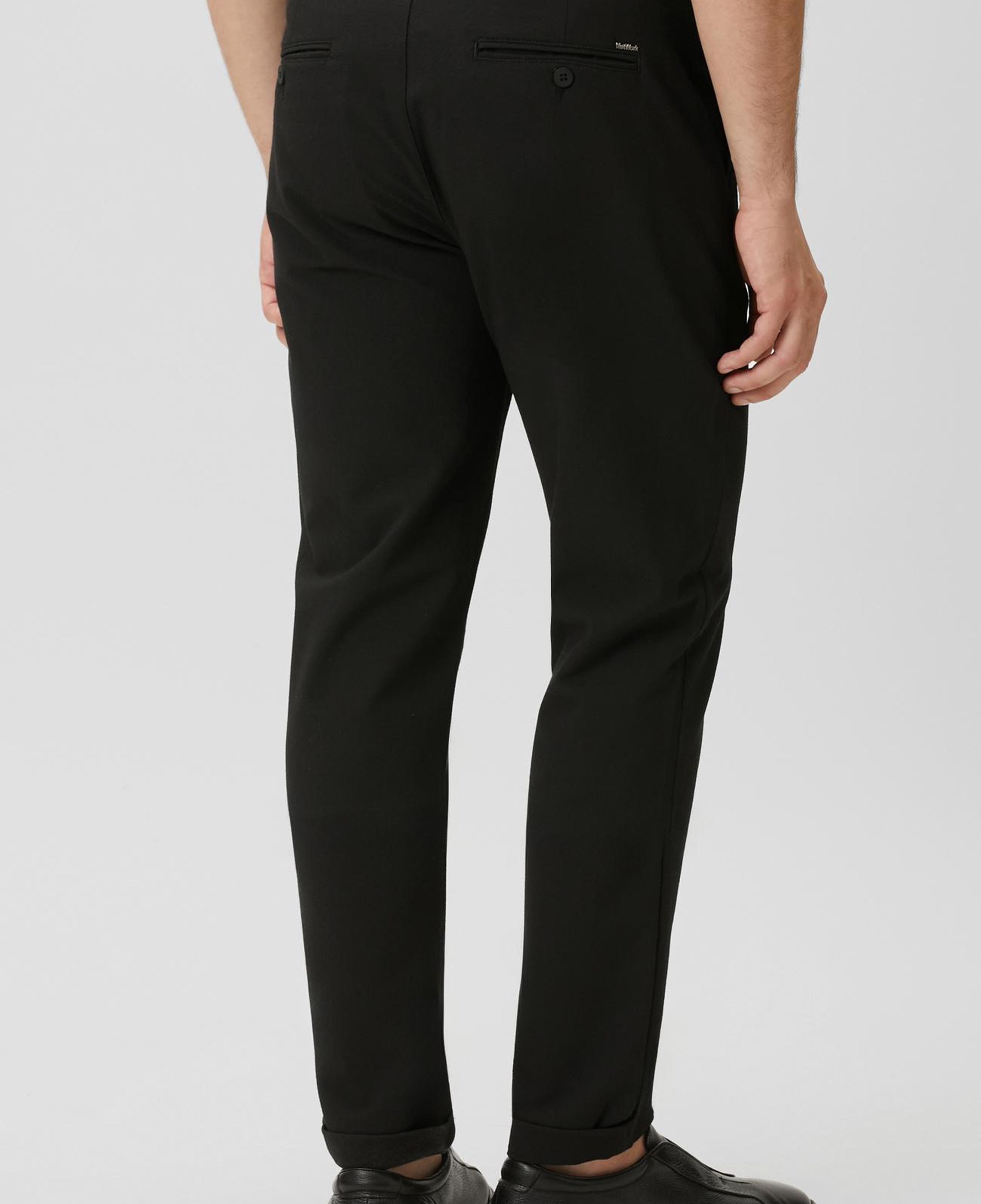 Network Erkek Siyah Jogger Gofre Desen Dokuma Pantolon