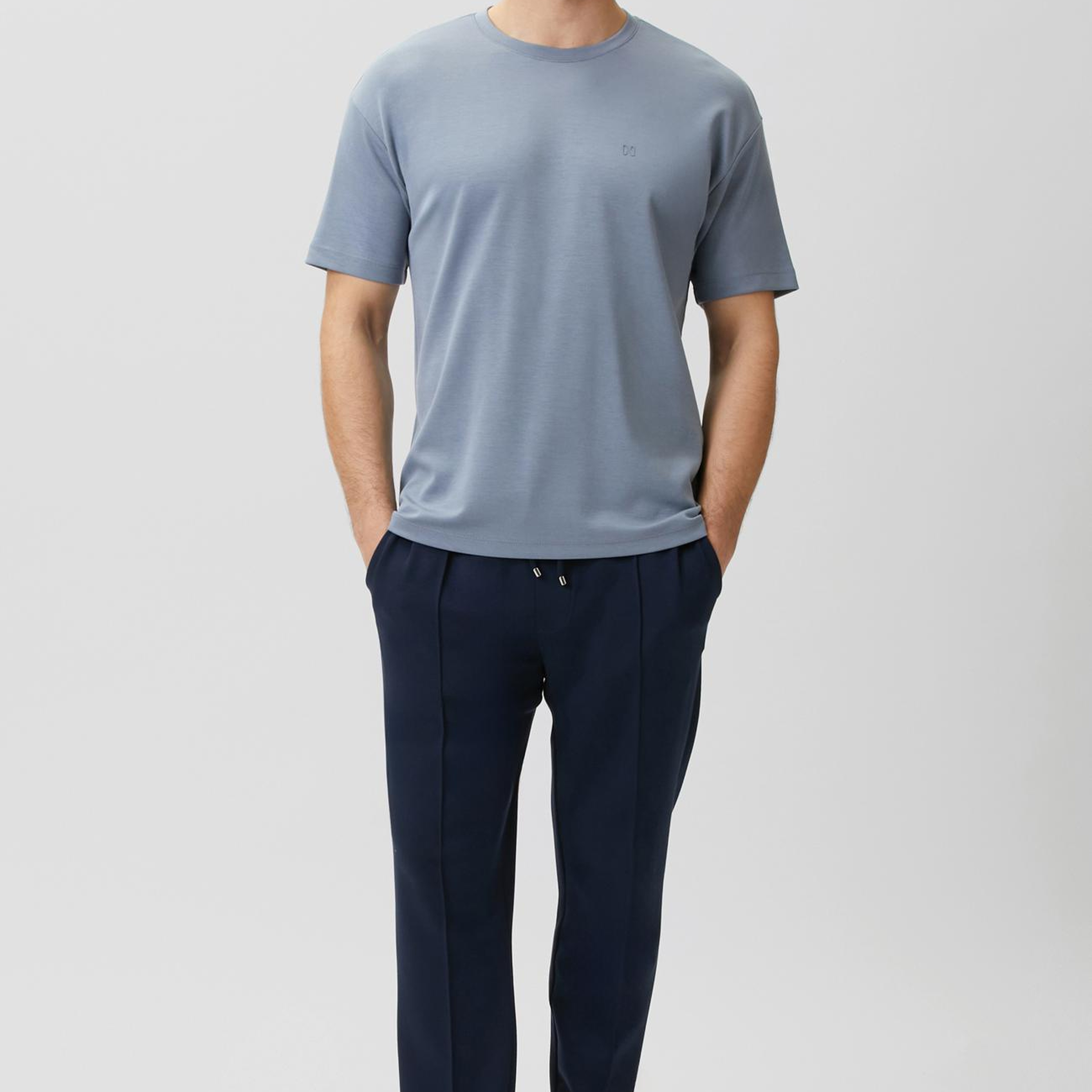 Network Erkek Comfort Mavi Basic Bisiklet Yaka Modal T-shirt