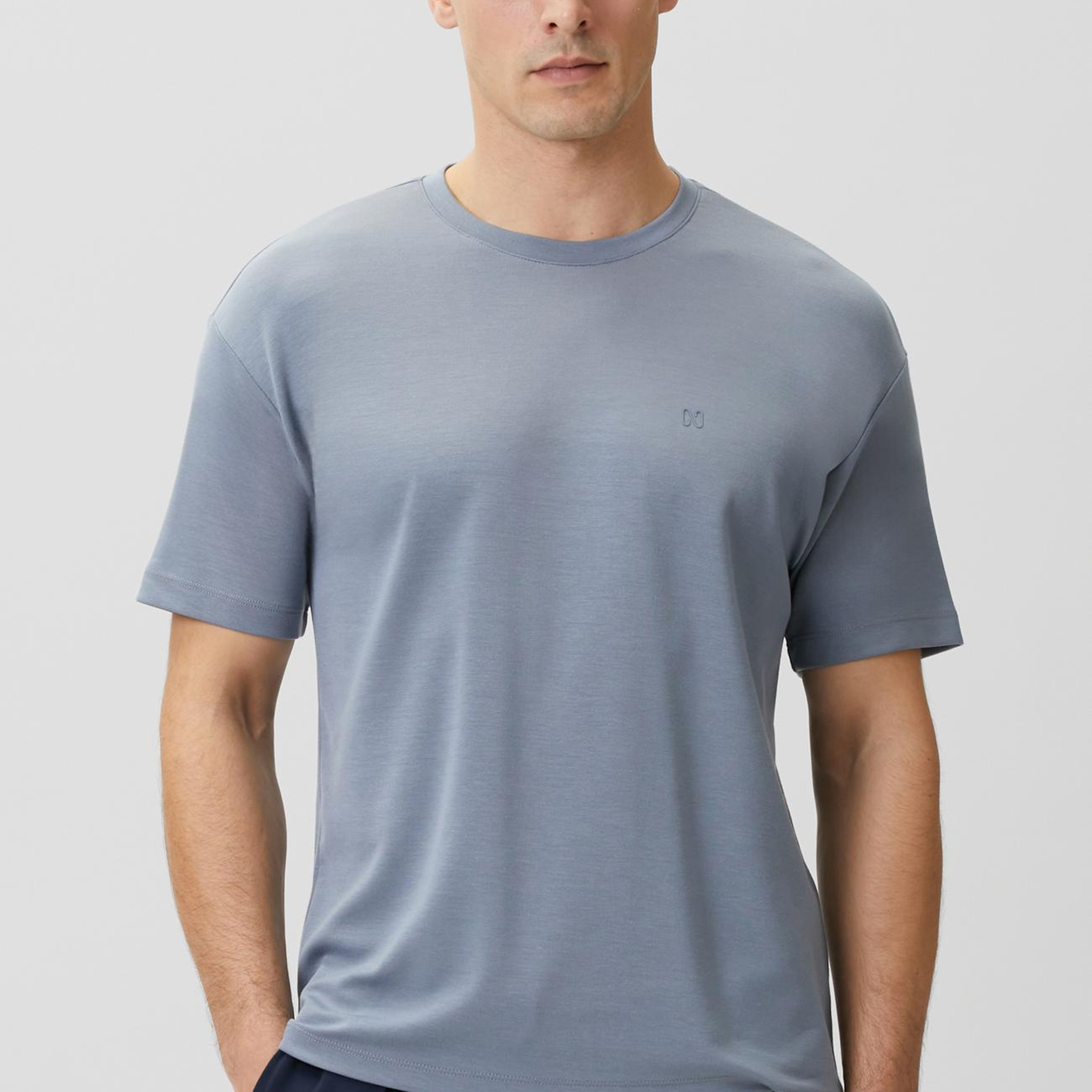 Network Erkek Comfort Mavi Basic Bisiklet Yaka Modal T-shirt