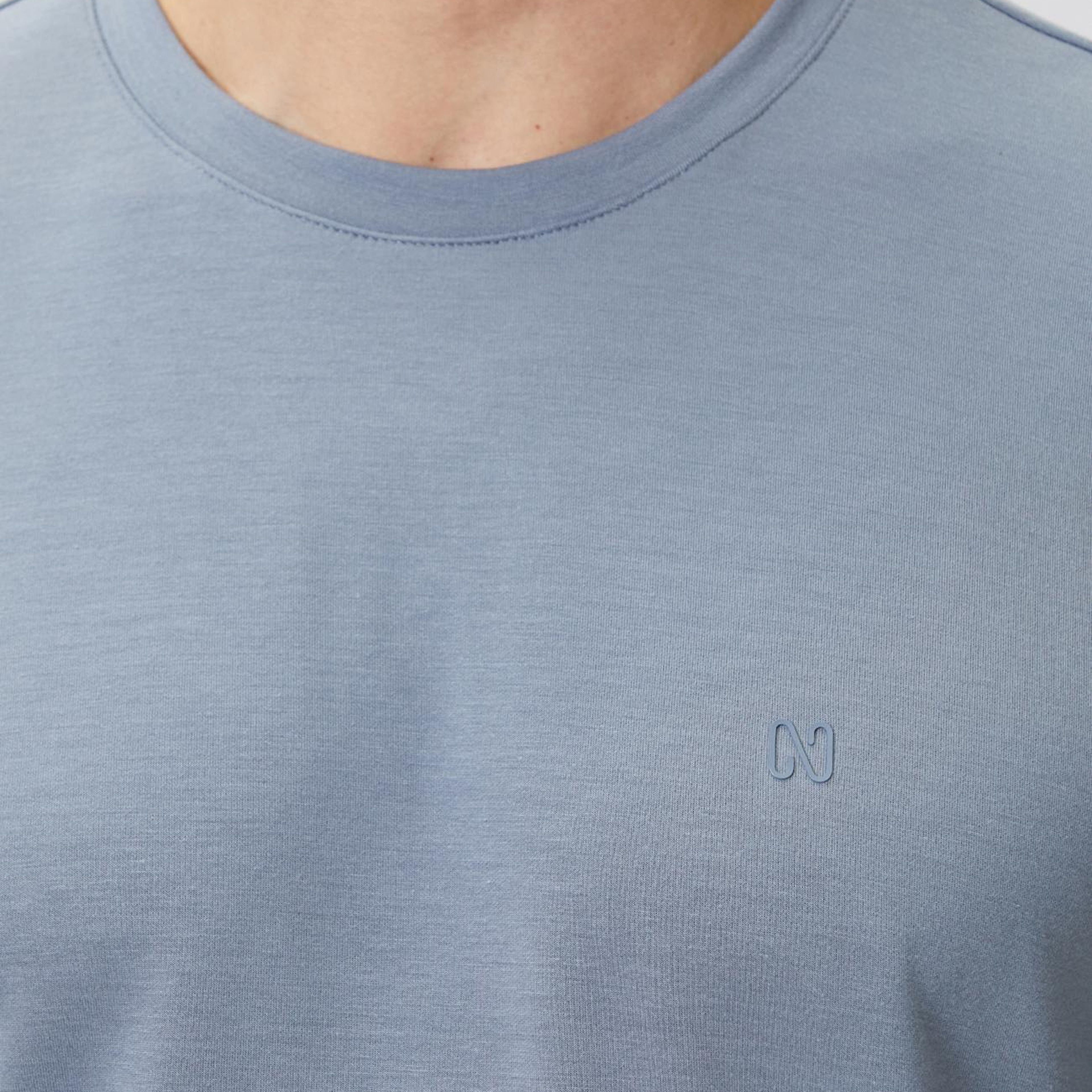 Network Erkek Comfort Mavi Basic Bisiklet Yaka Modal T-shirt