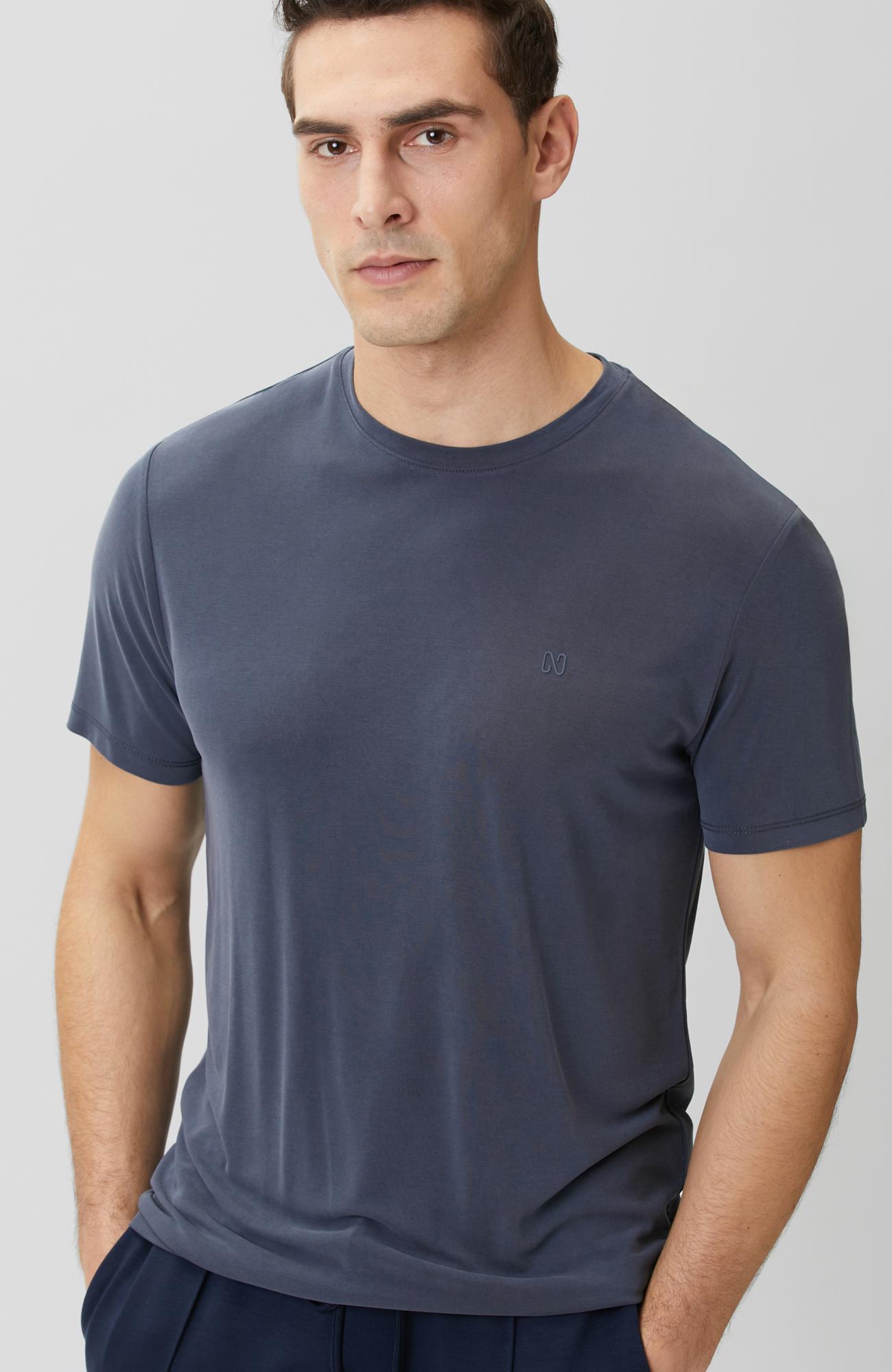 Network Erkek Comfort Fit Indigo Bisiklet Yaka Modal T-shirt