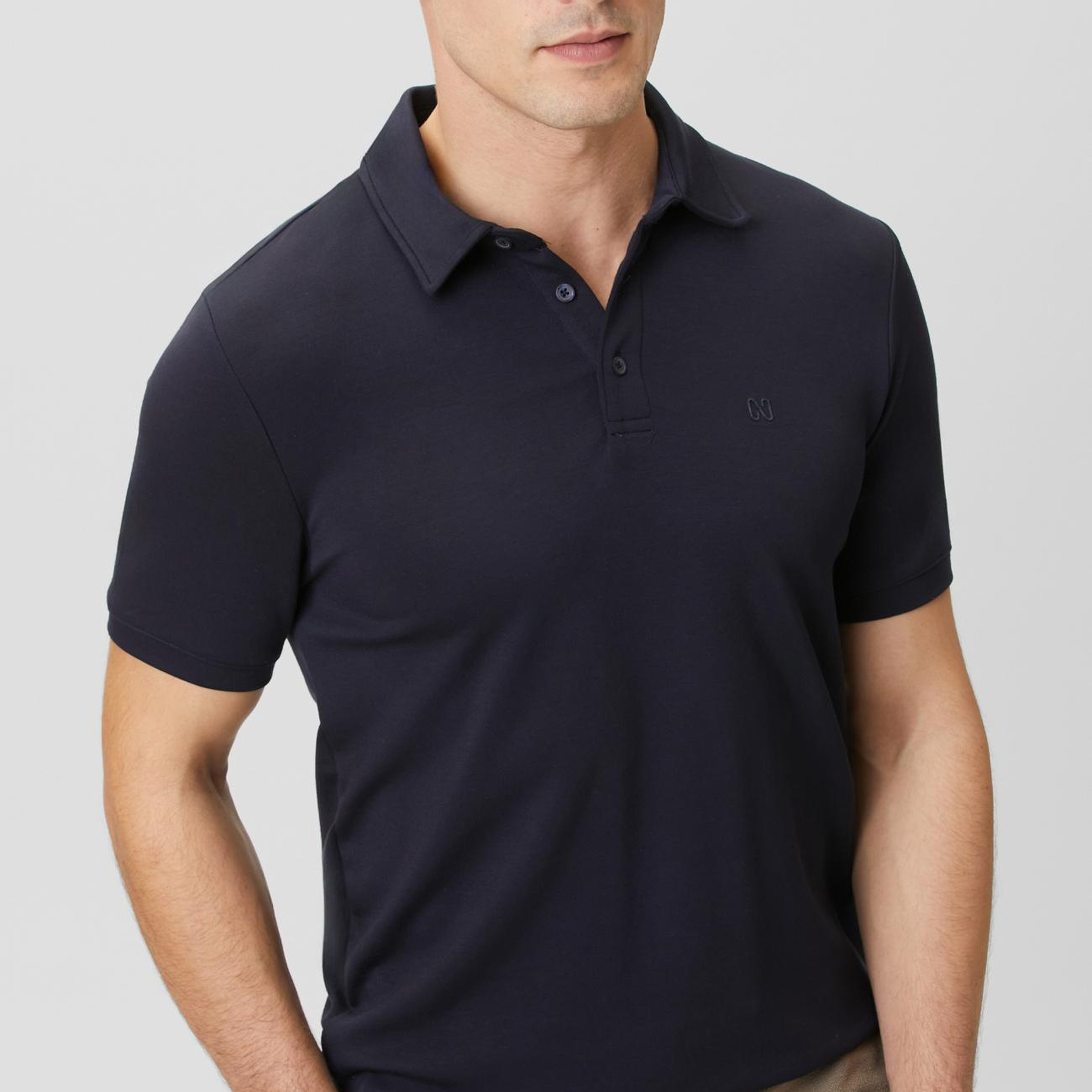 Network Erkek Lacivert Basic Polo Modal T-shirt
