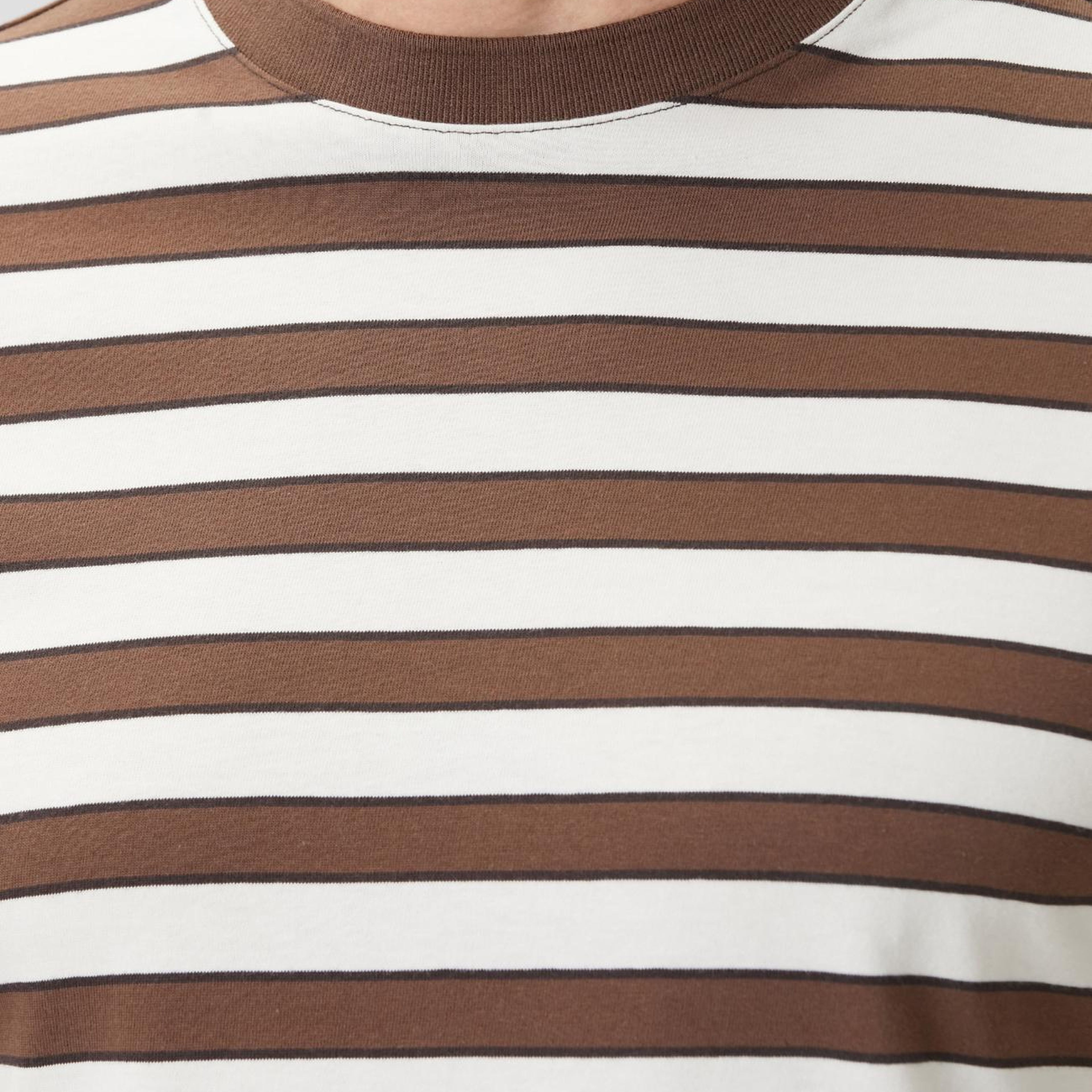 Network Erkek Kahverengi Çizgili T-shirt