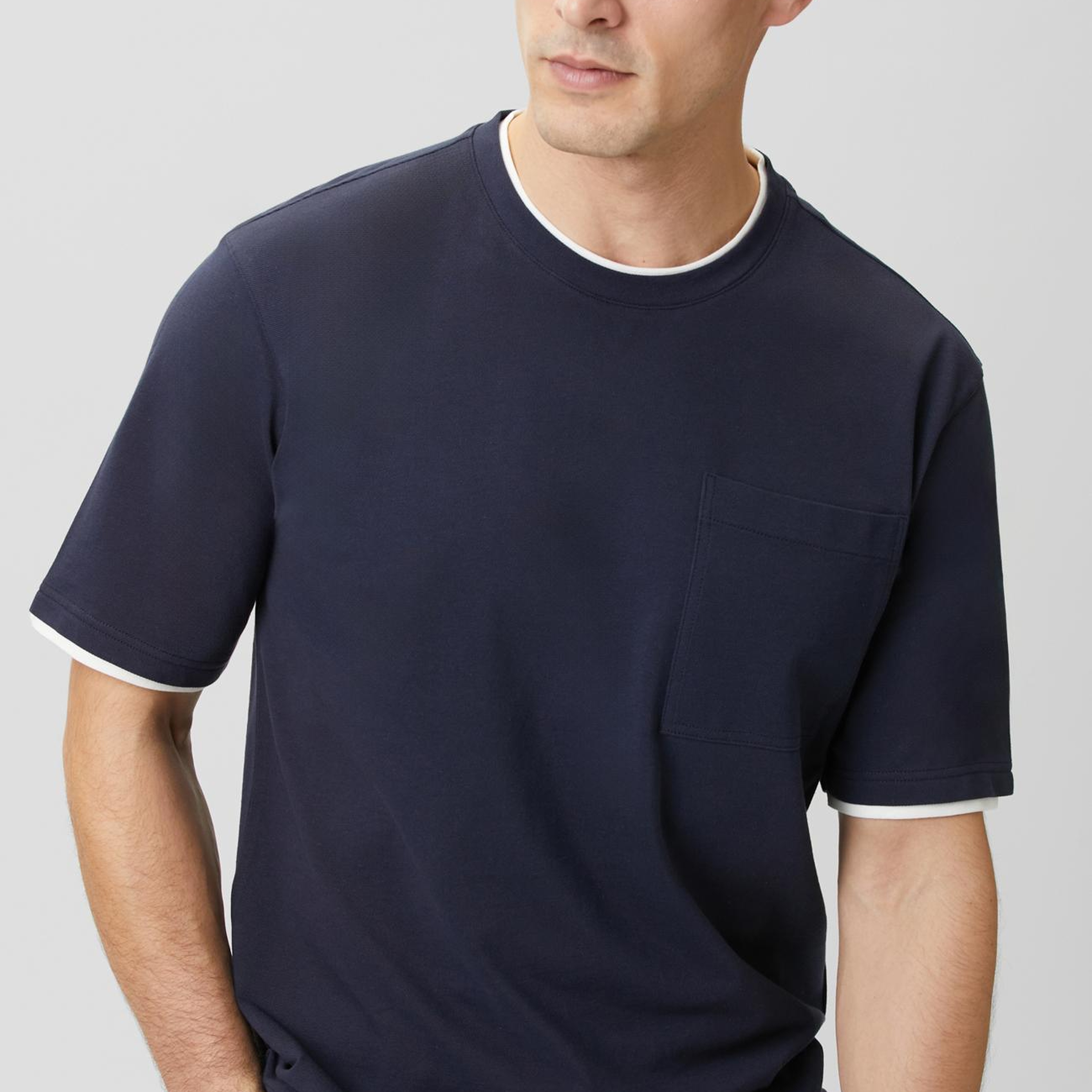 Network Erkek Lacivert Cepli Pike T-shirt