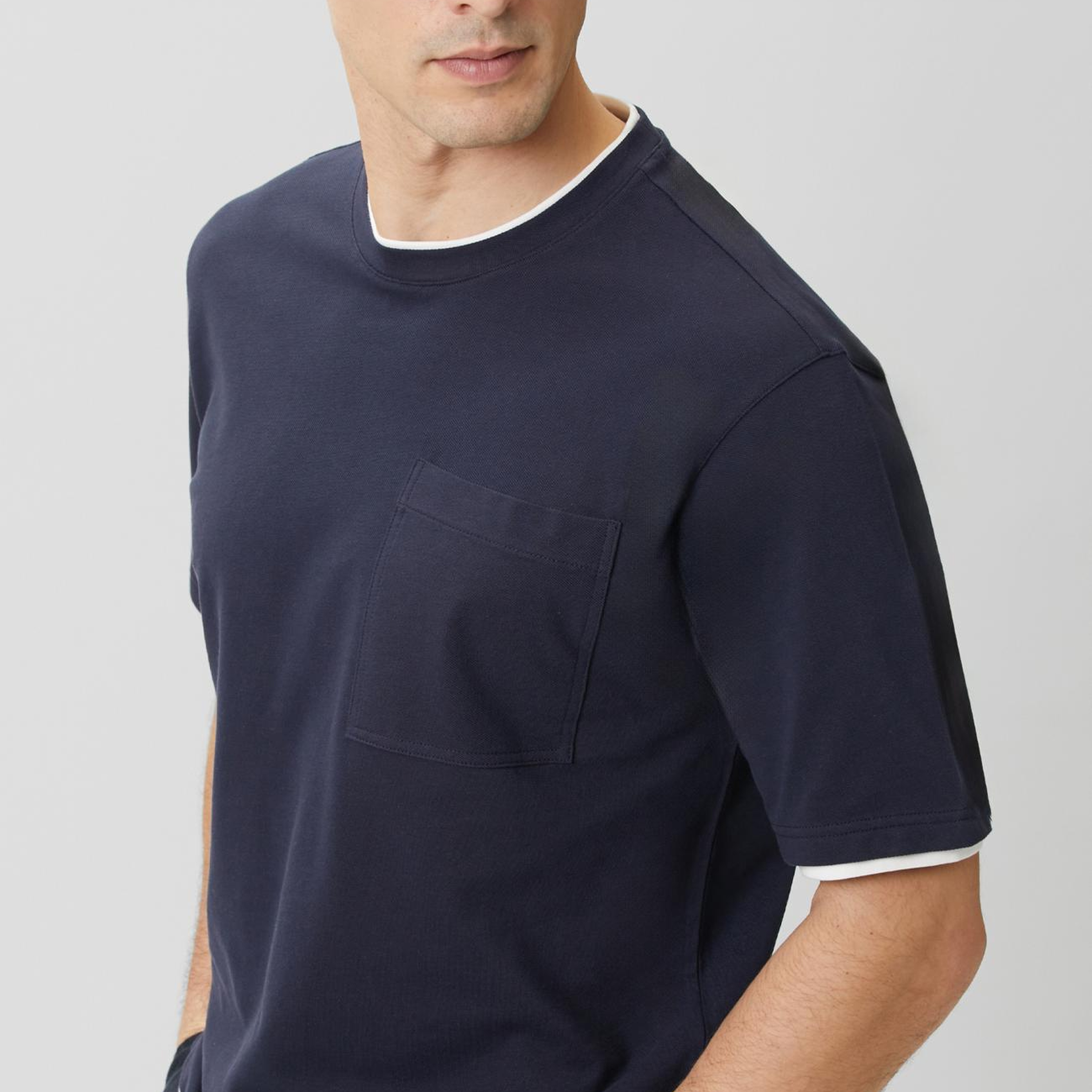Network Erkek Lacivert Cepli Pike T-shirt
