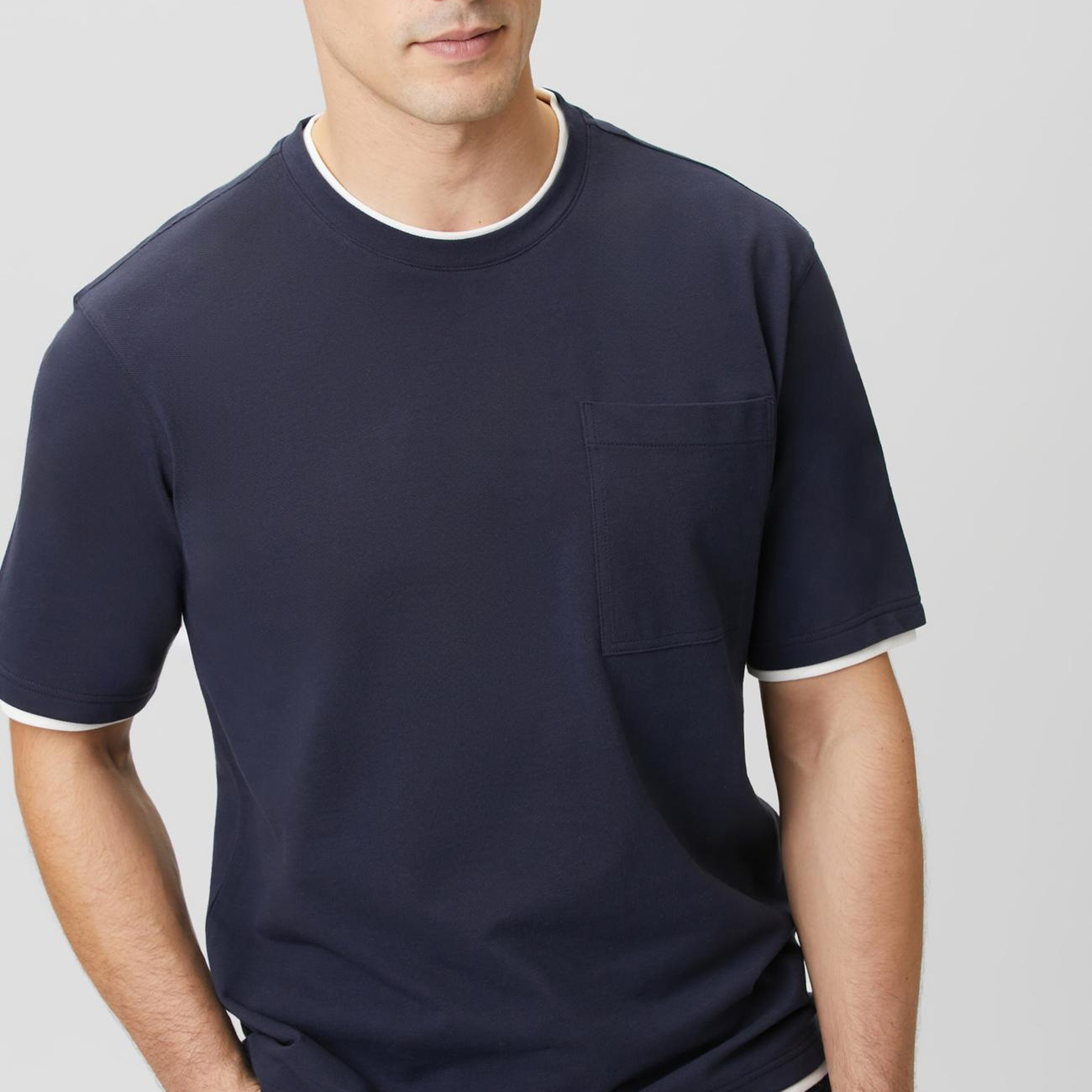 Network Erkek Lacivert Cepli Pike T-shirt