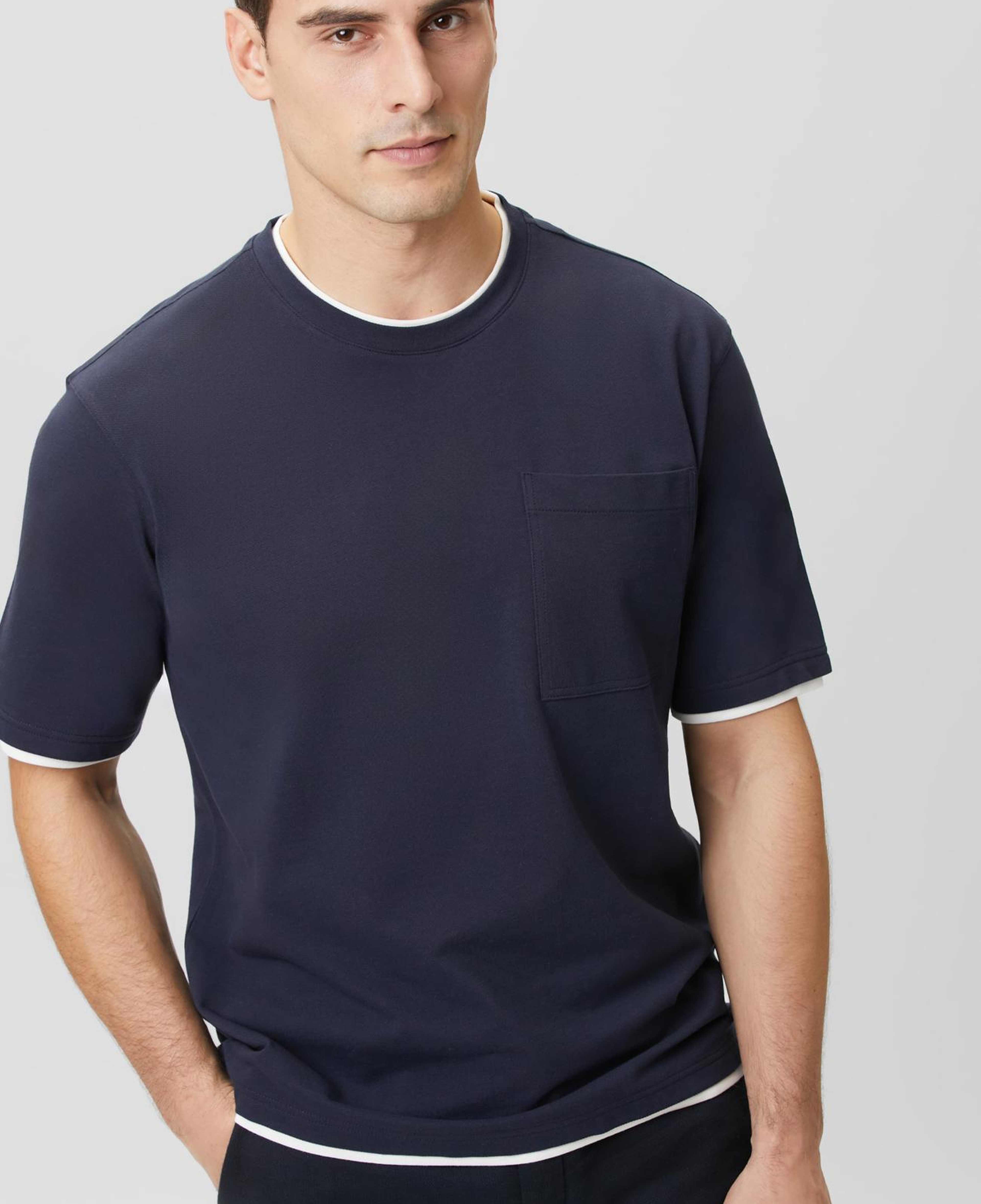 Network Erkek Lacivert Cepli Pike T-shirt