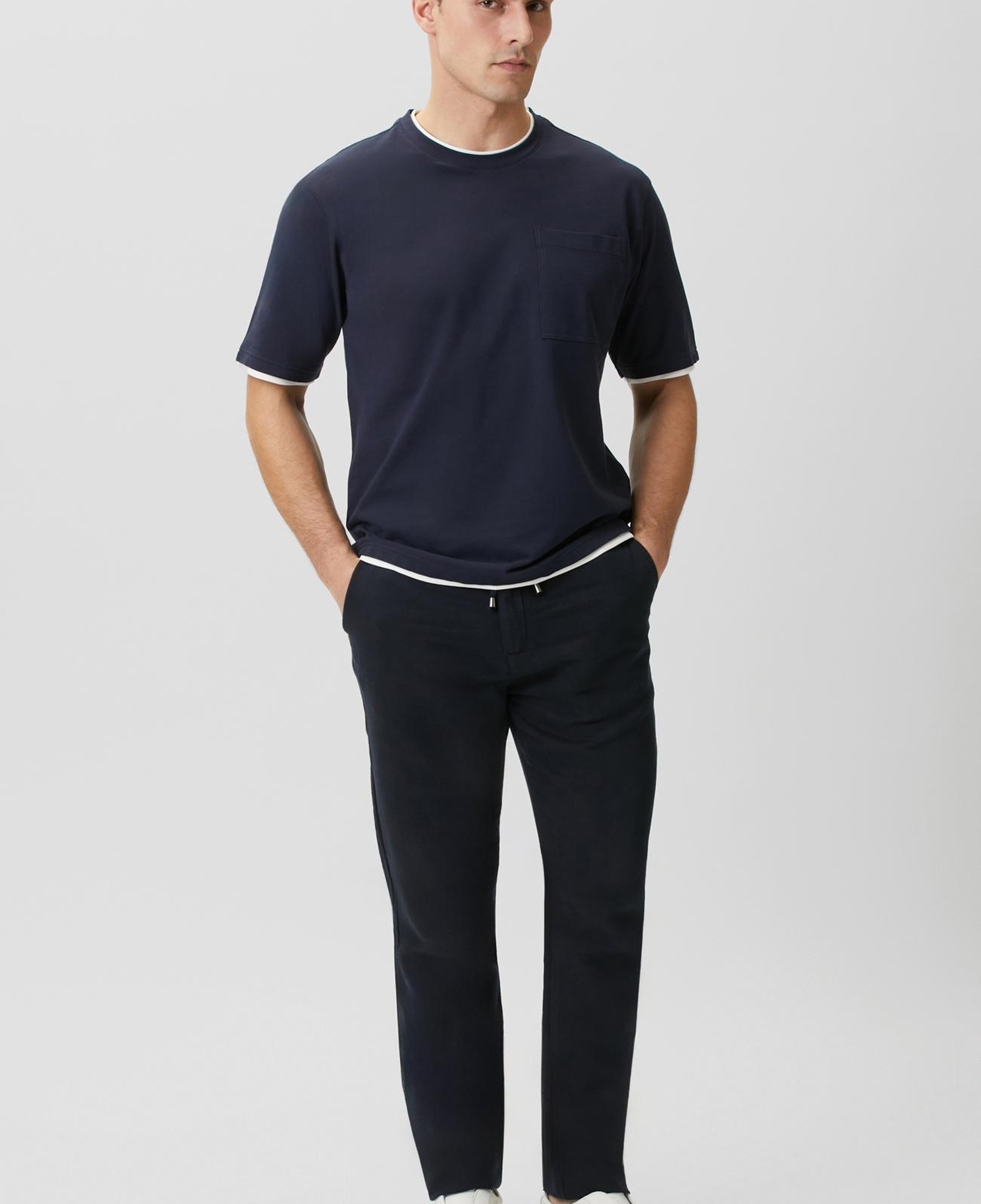 Network Erkek Lacivert Cepli Pike T-shirt