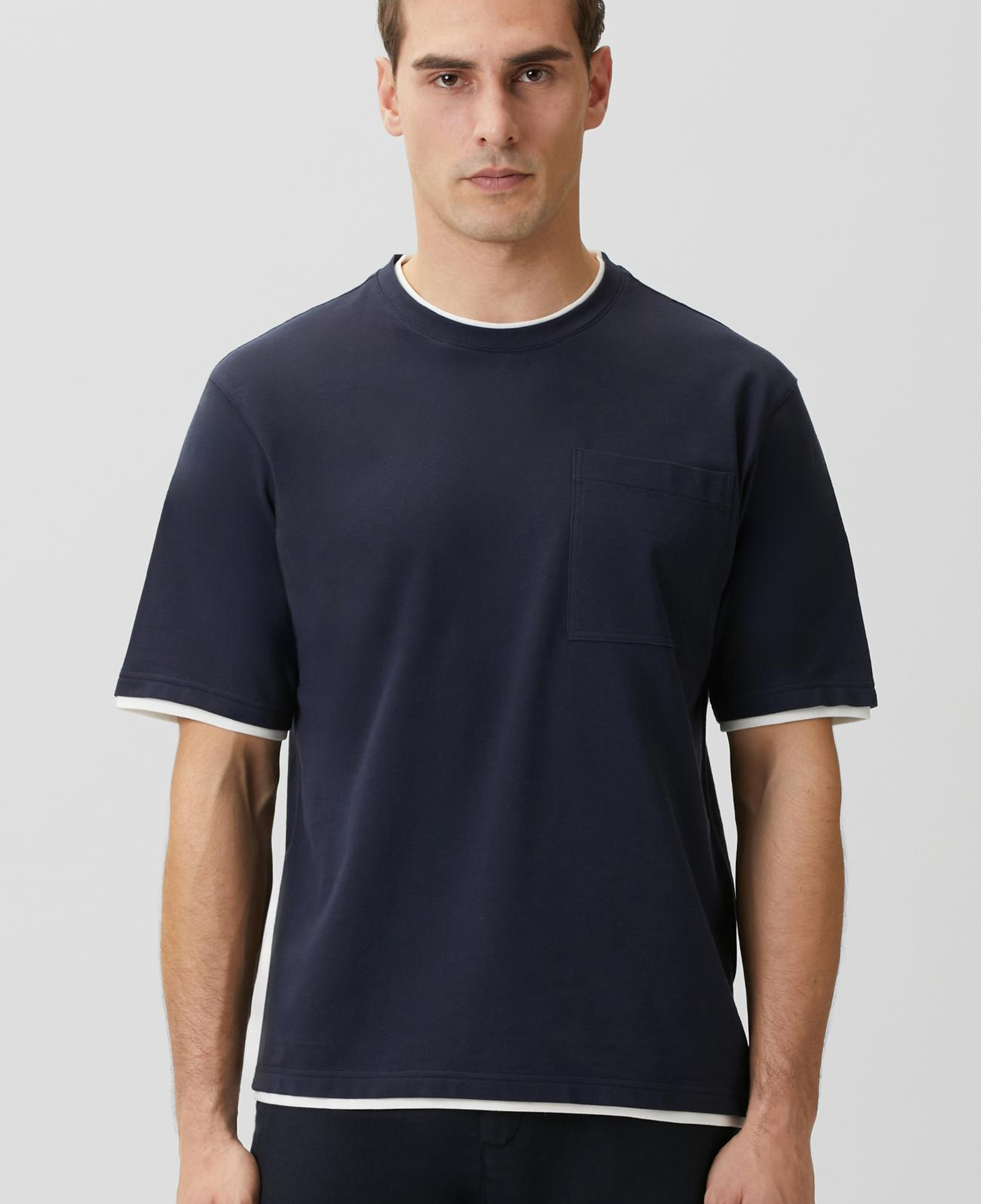 Network Erkek Lacivert Cepli Pike T-shirt