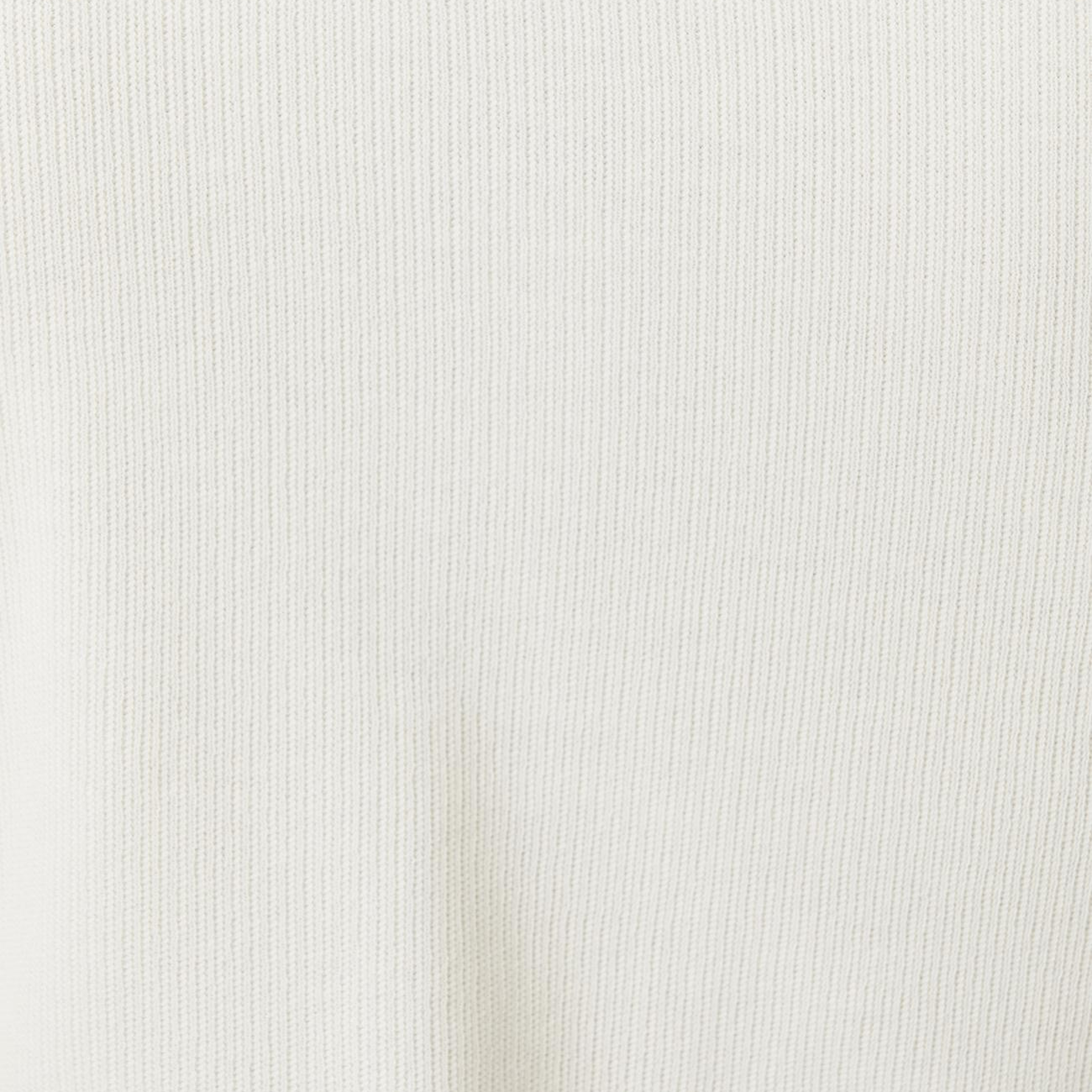 Network Erkek Kırık Beyaz Fermuarlı Polo Yaka Jakarlı T-shirt