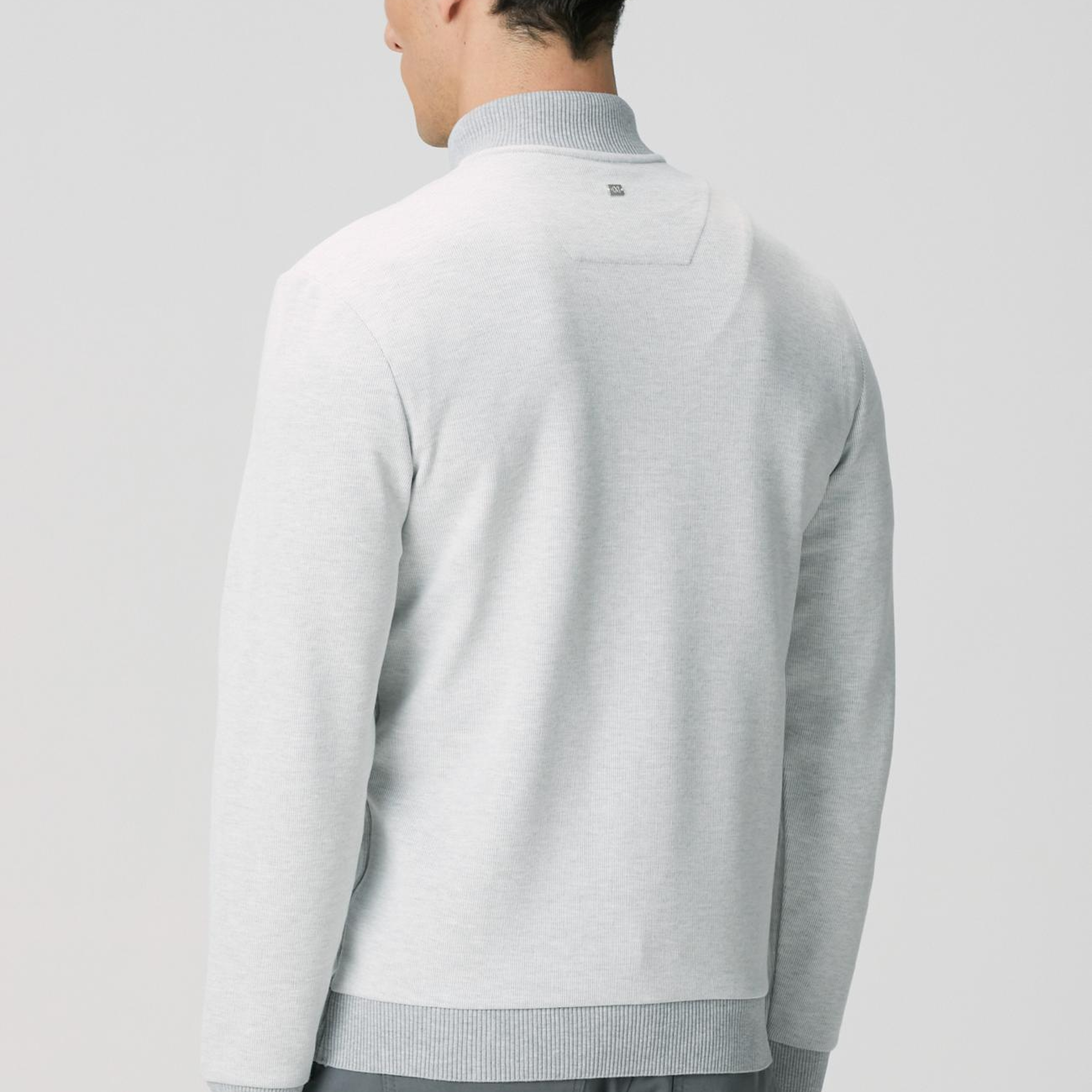 Network Erkek Kırık Beyaz Fermuarlı Yaka Garnili Sweatshirt
