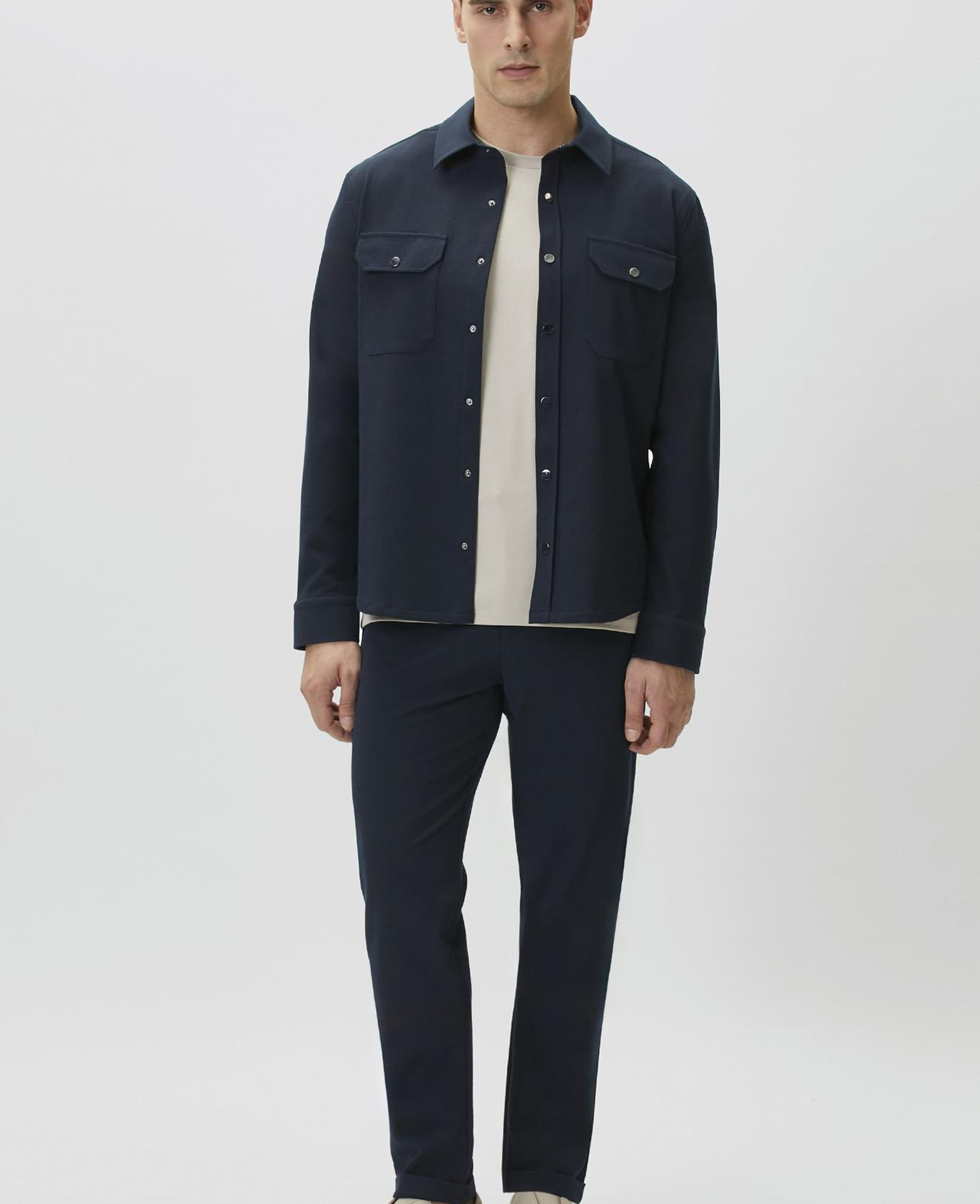 Network Erkek Bej Basic Modal T-shirt