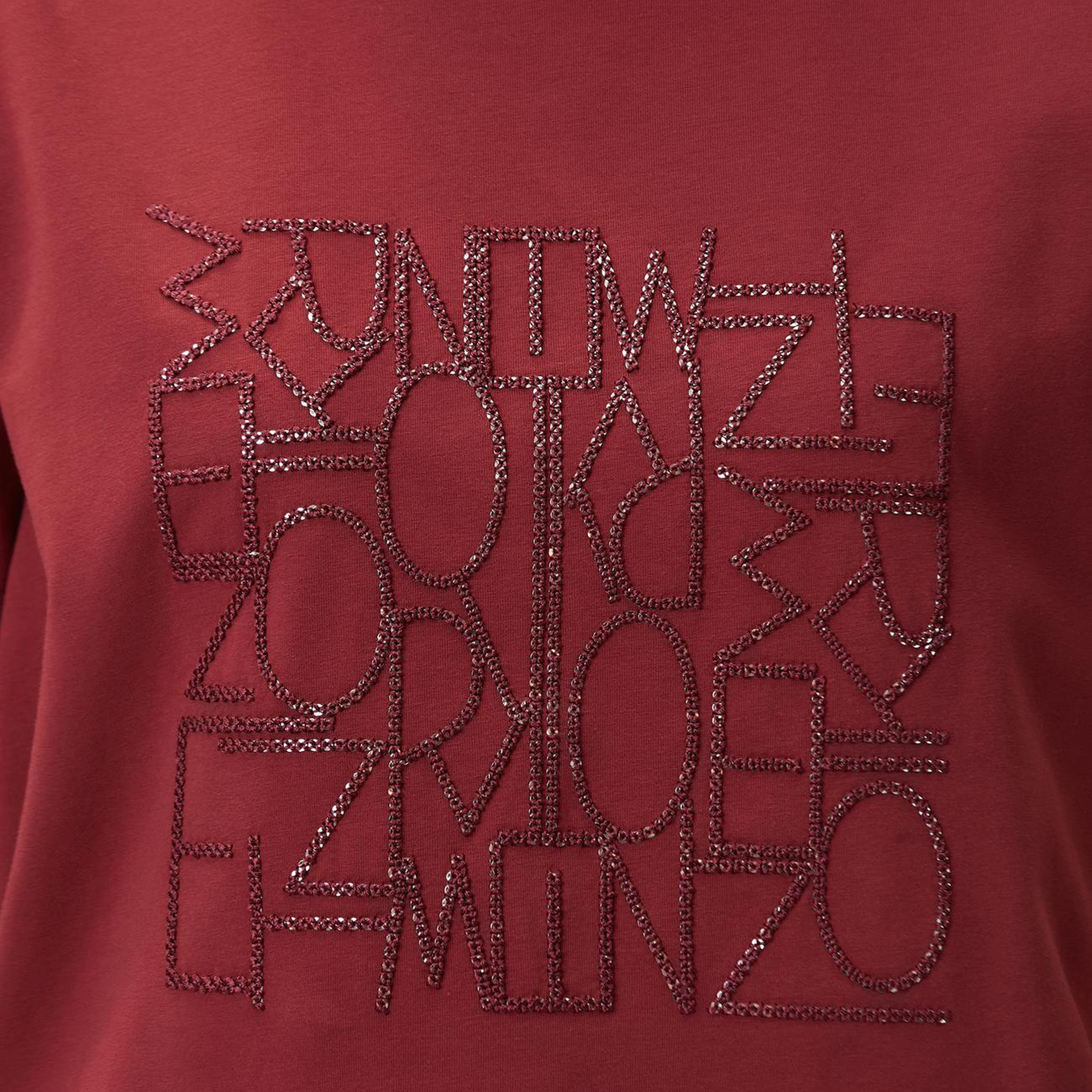 Network Kadın Vişne Nakış Detaylı T-shirt