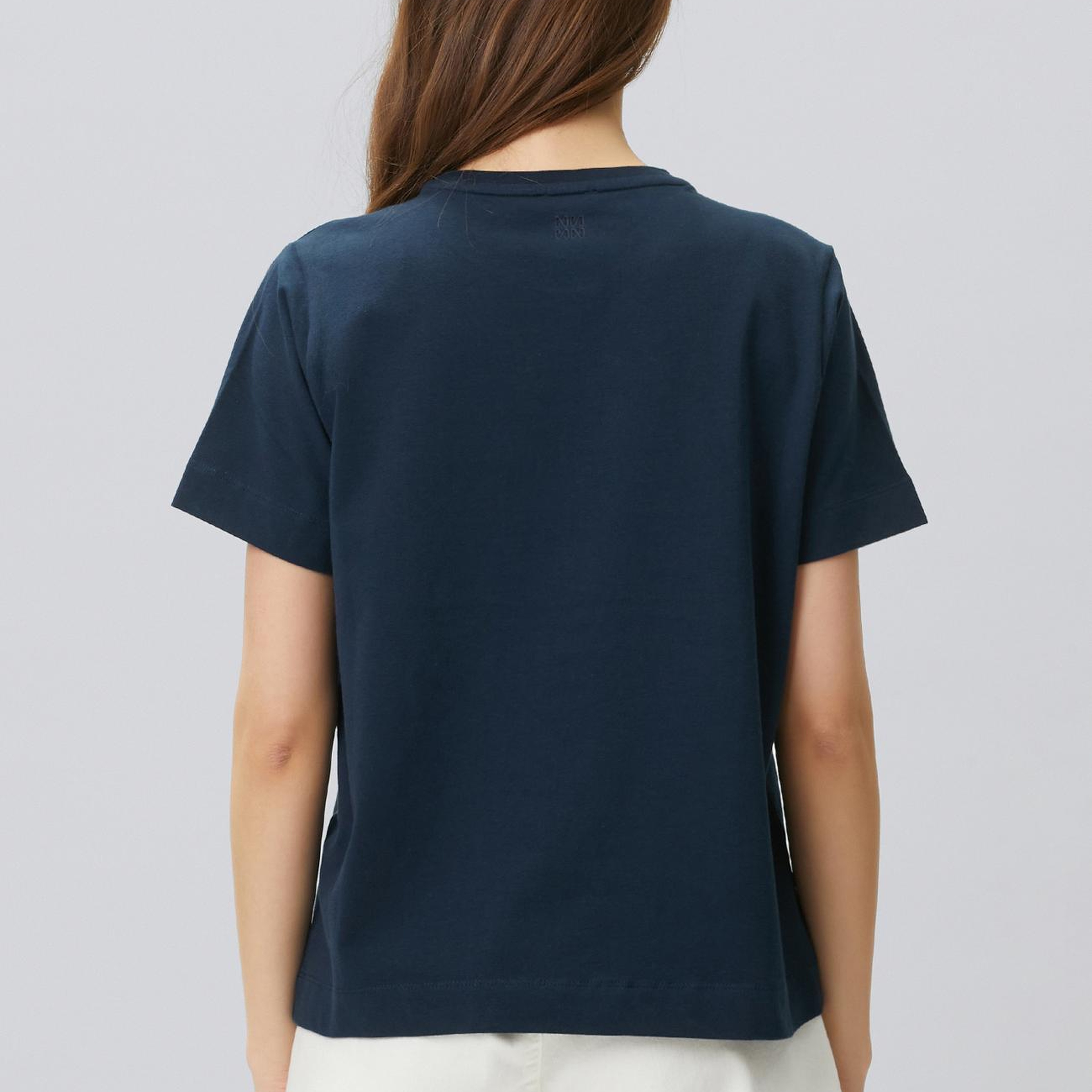 Network Kadın Lacivert Nakış Detaylı T-shirt