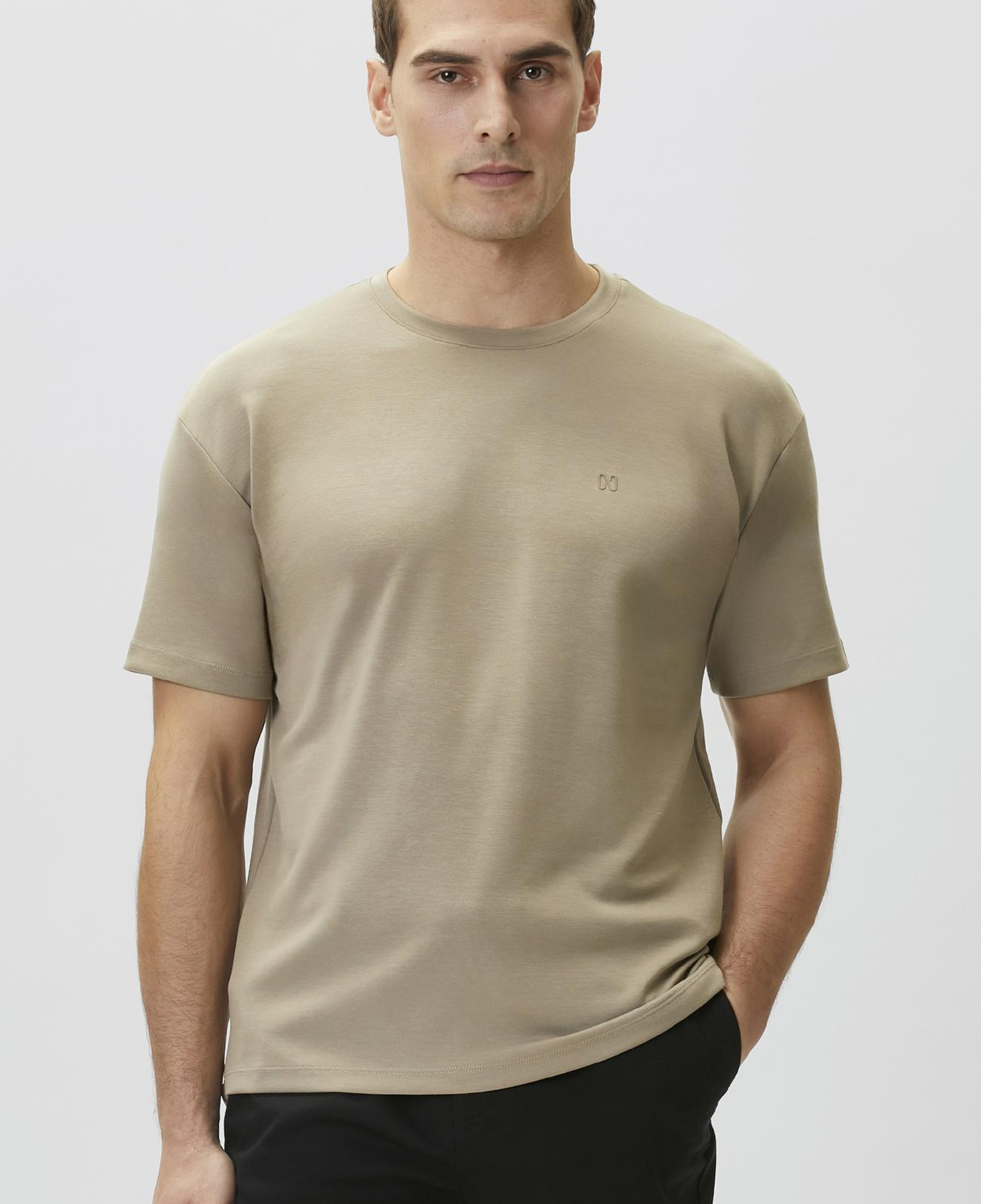 Network Erkek Vizon Basic Modal T-shirt