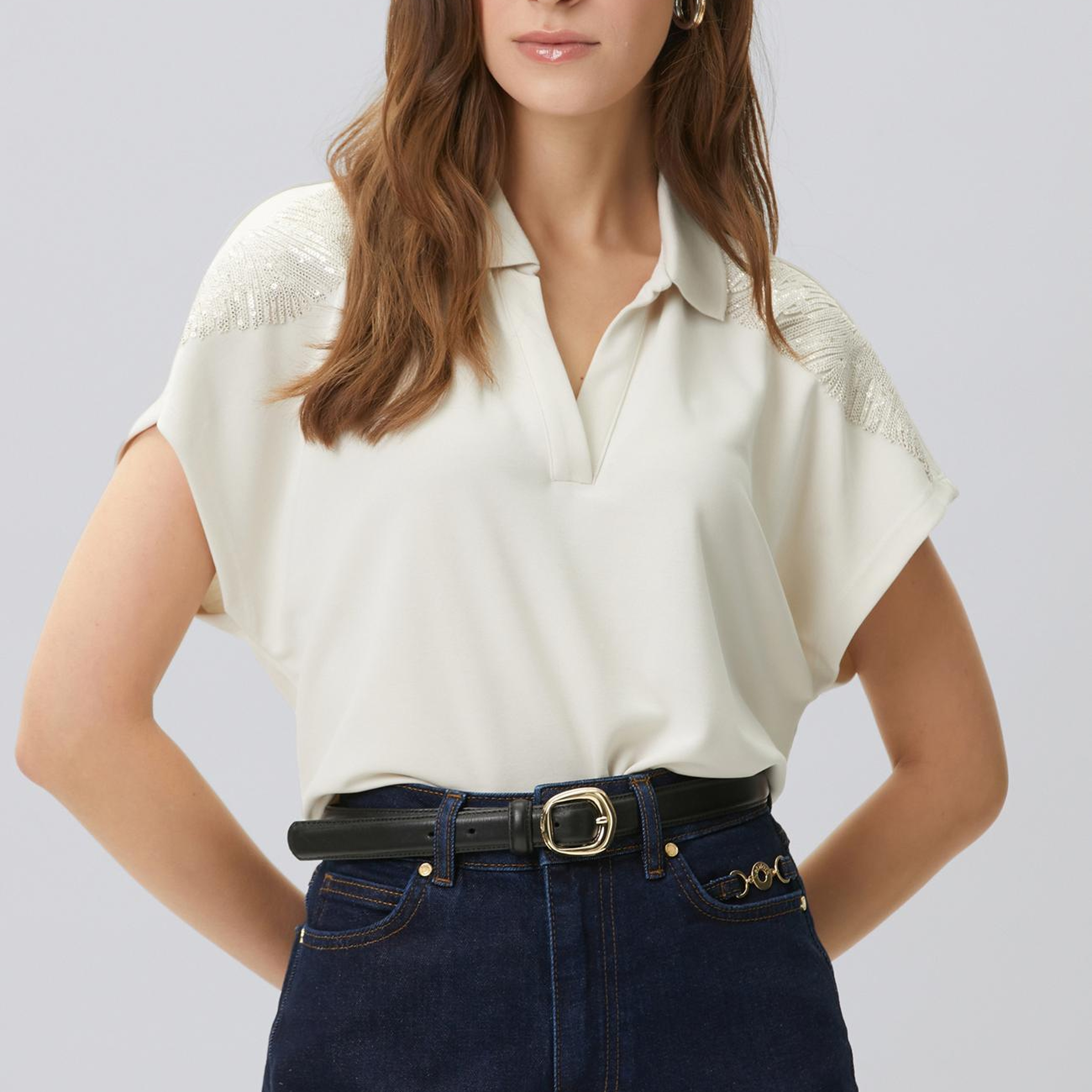 Network Kadın Taş Nakış Detaylı T-shirt