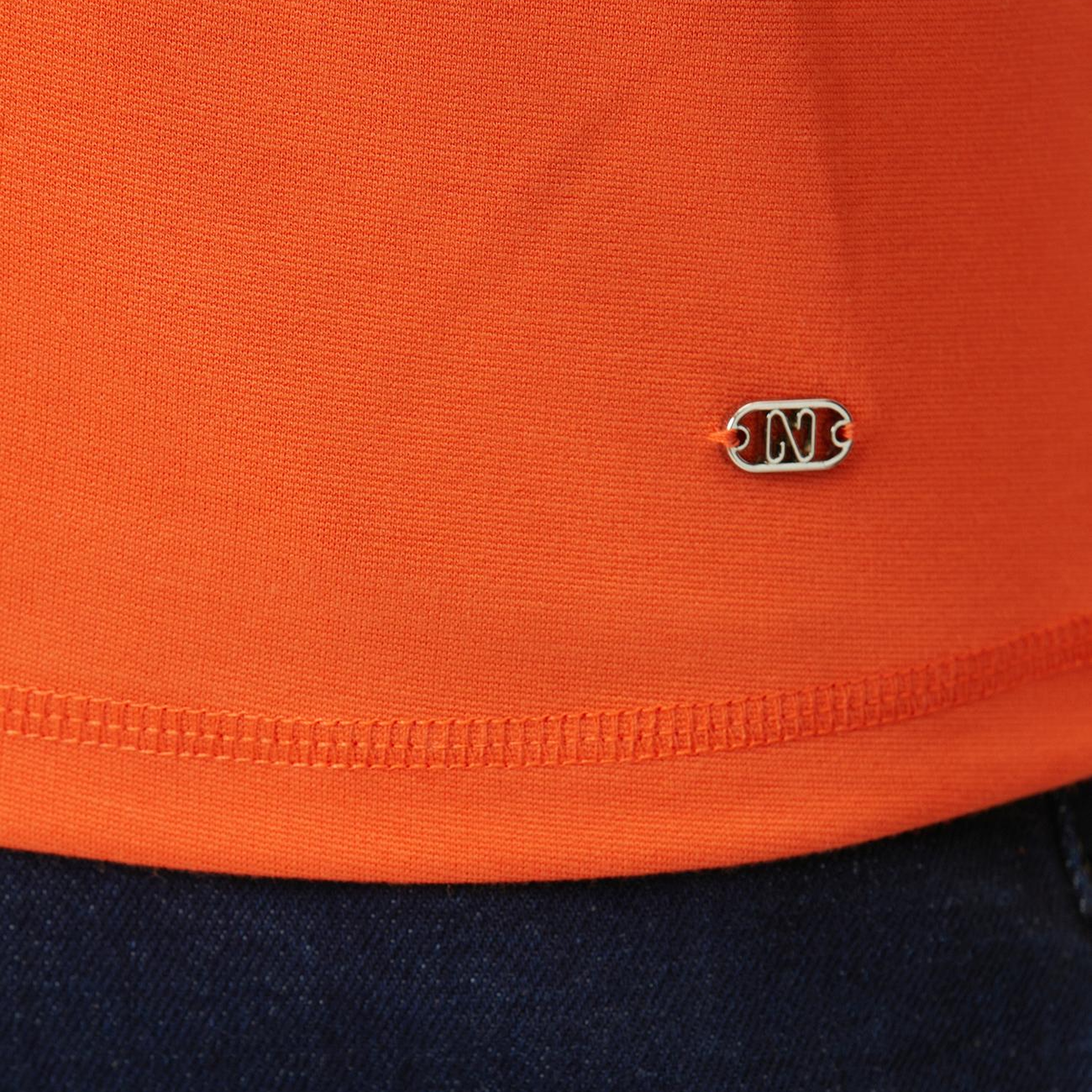 Network Kadın Turuncu Dikiş Detaylı Basic N-Tech T-shirt