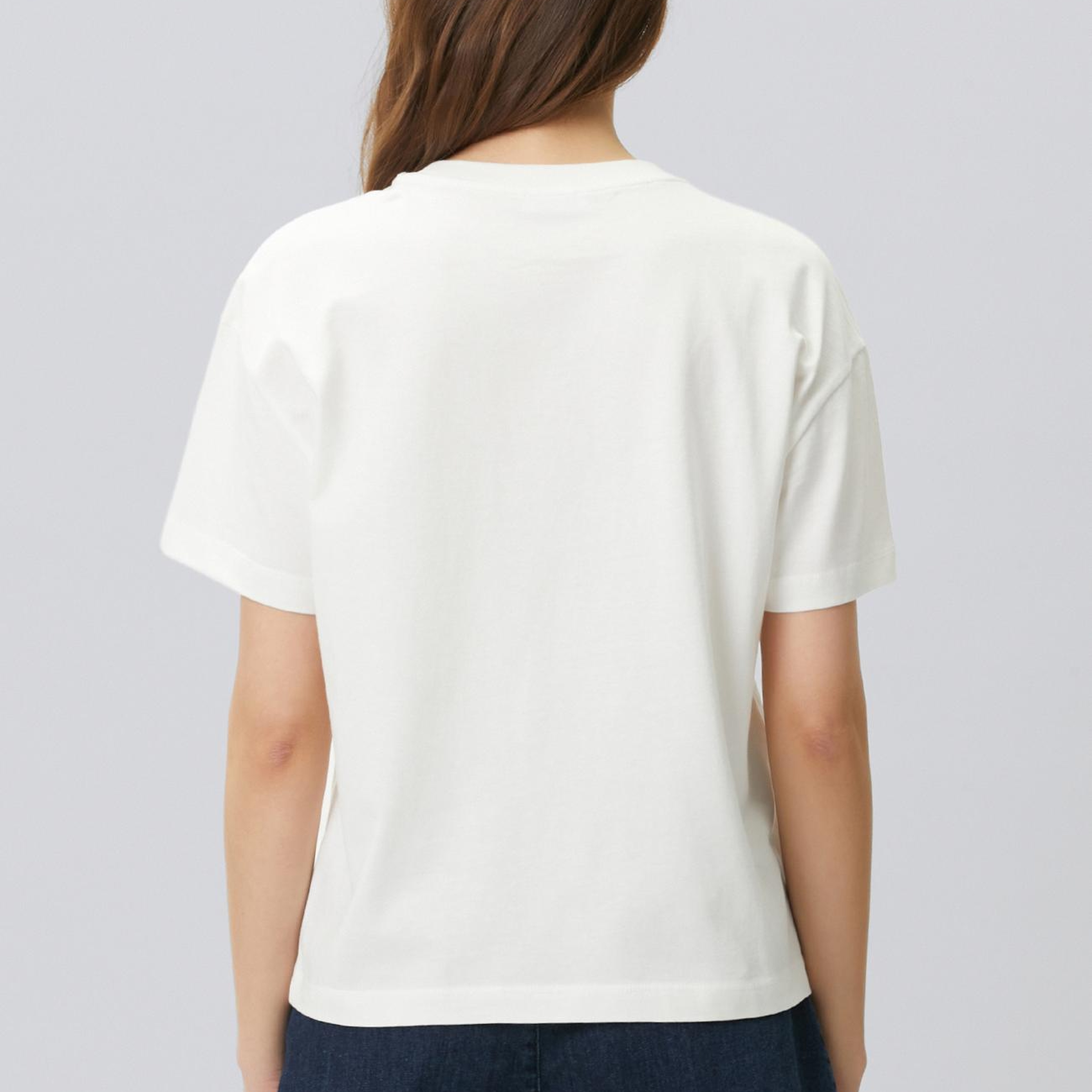 Network Kadın Kırık Beyaz Boncuk İşleme Detaylı T-shirt