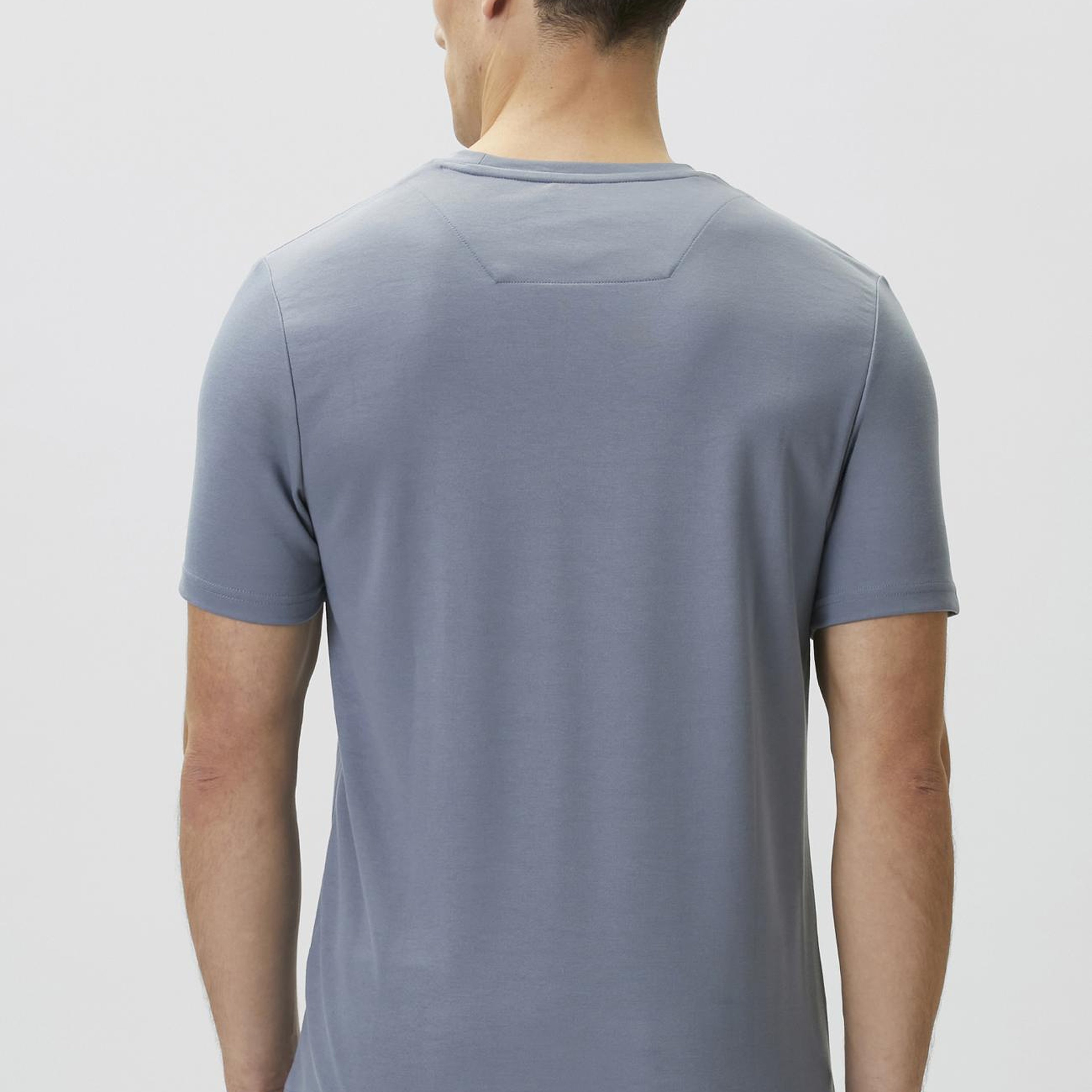 Network Erkek Mavi Pike Desen Basic T-shirt