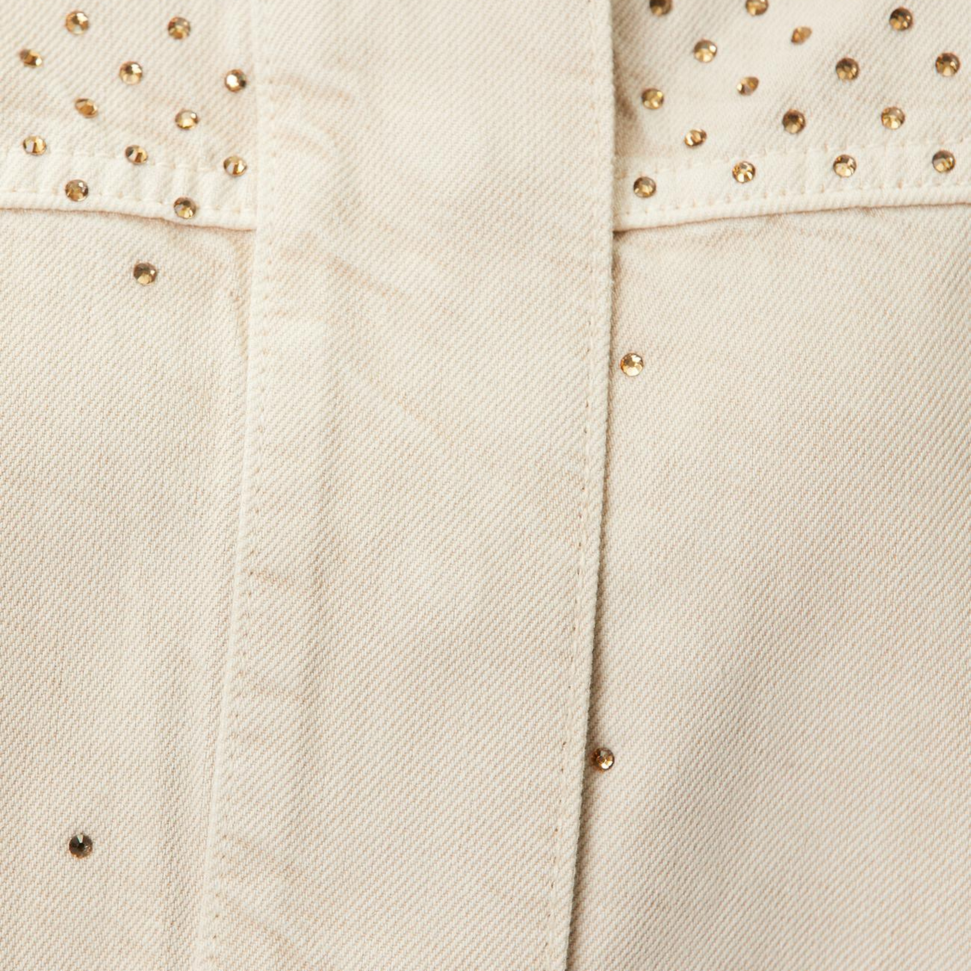 Network Kadın Bej Hotfixli Denim Mont