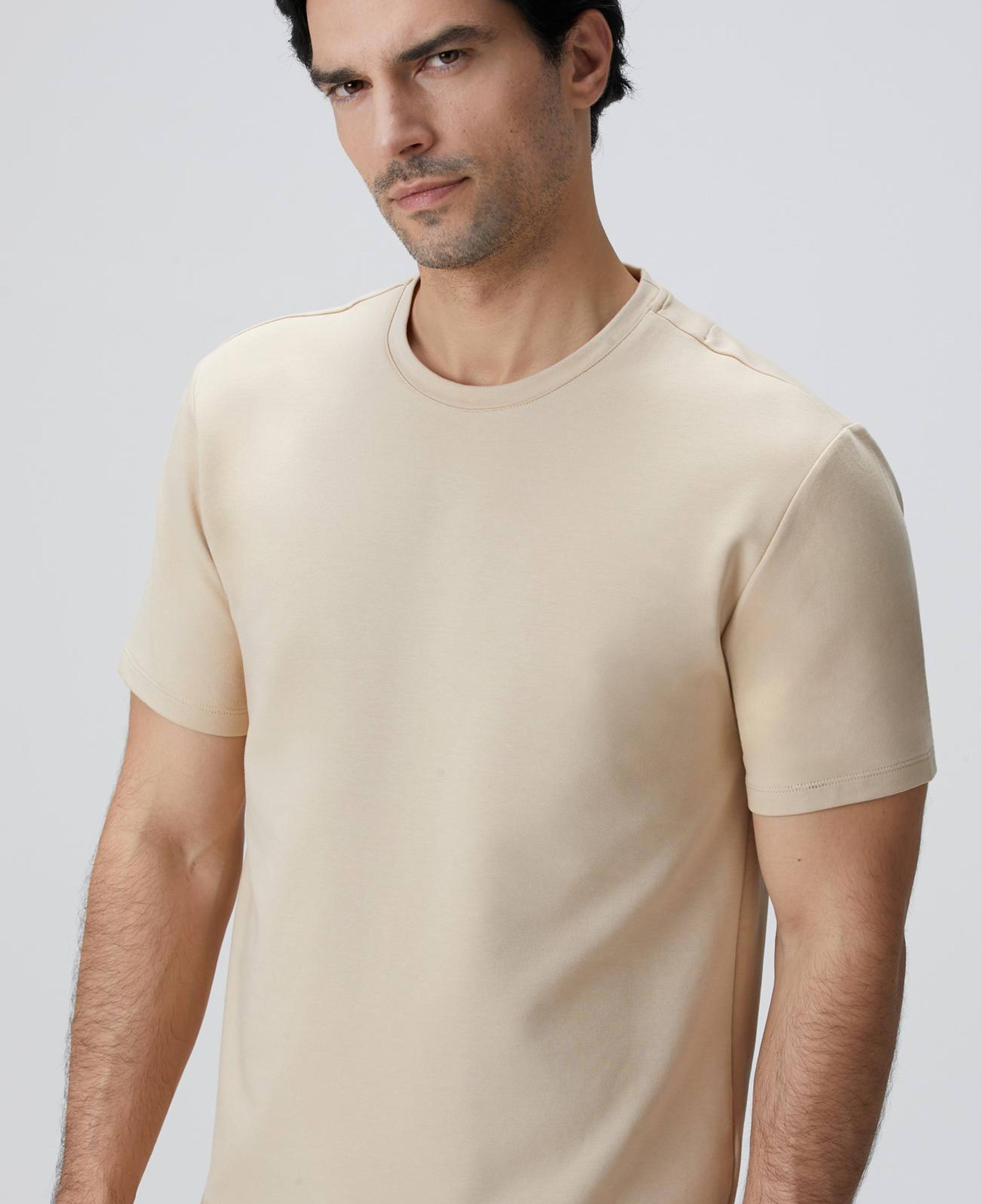 Network Erkek N-Tech Bej Basic T-shirt