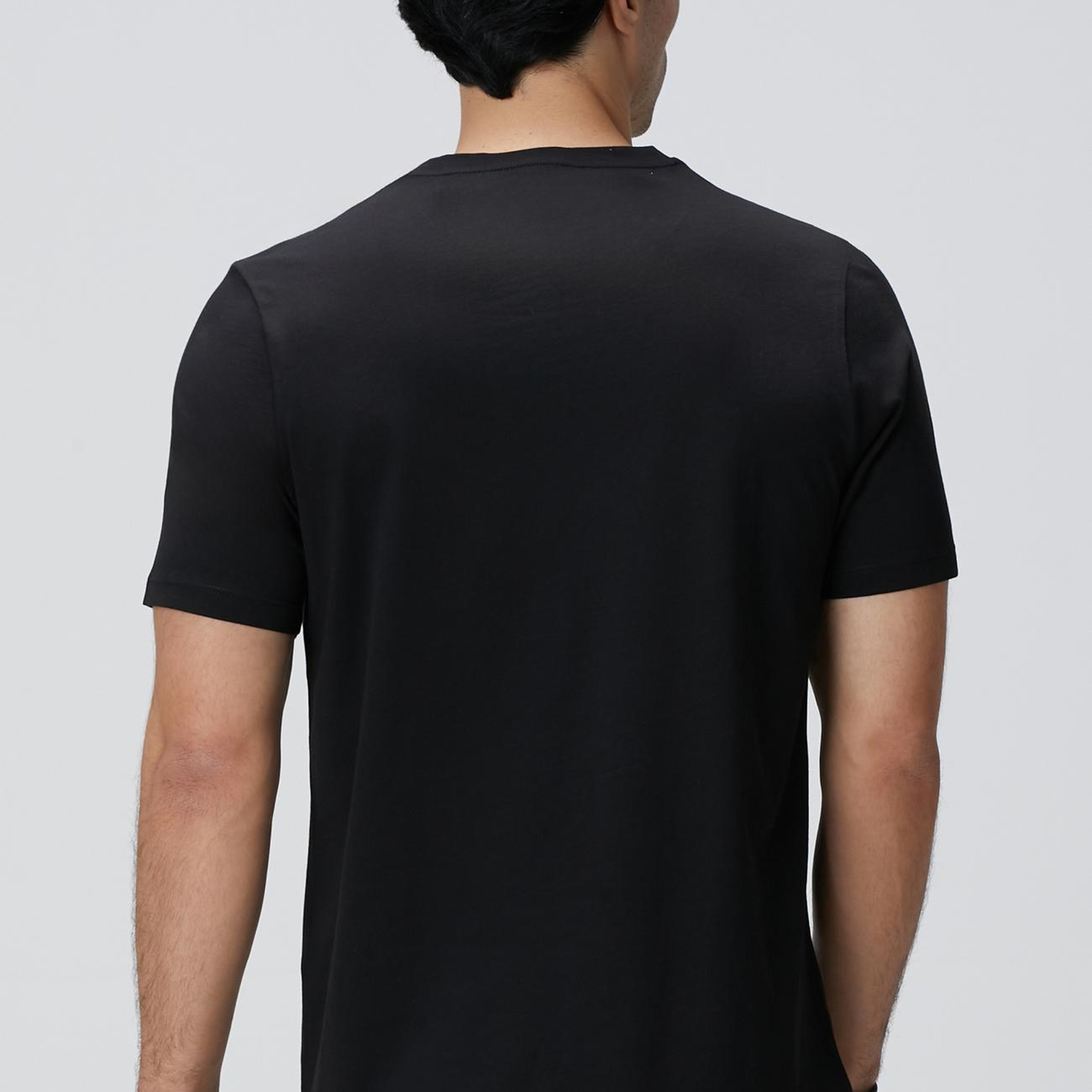 Network Erkek Siyah Basic T-shirt