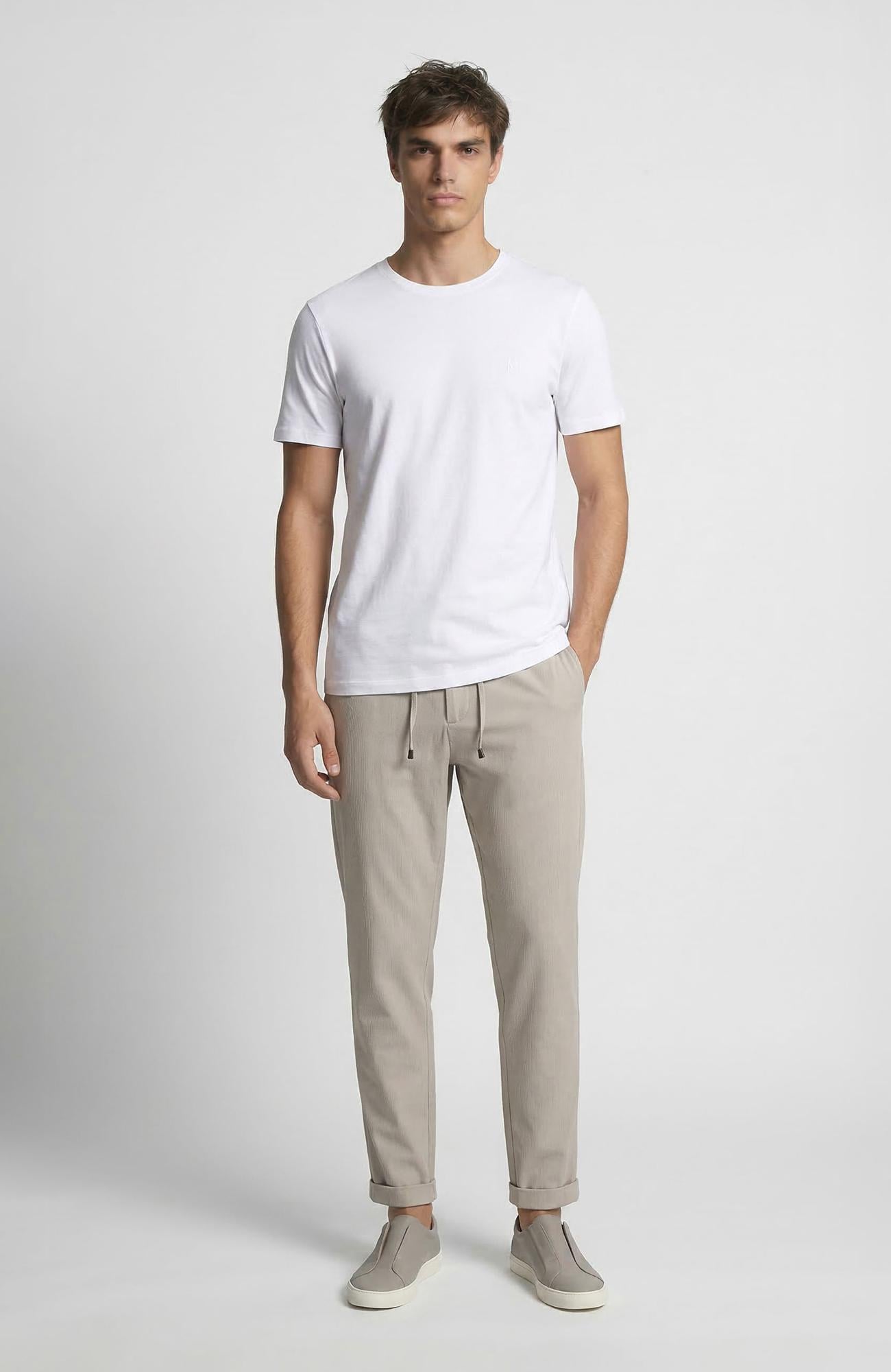 Network Erkek Beyaz Basic T-shirt