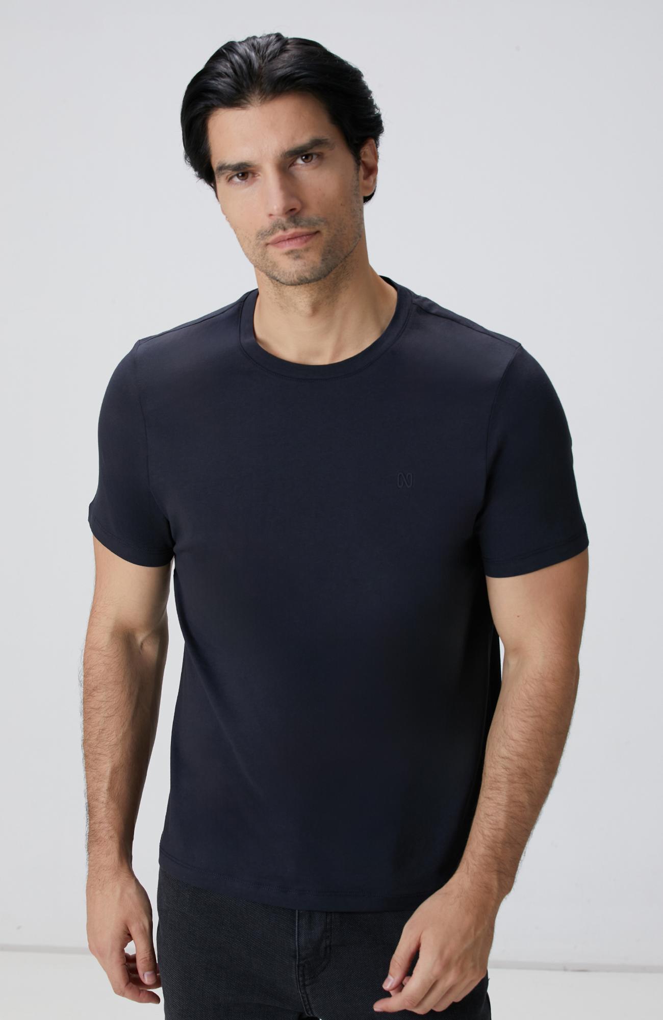 Network Erkek Lacivert Basic T-shirt