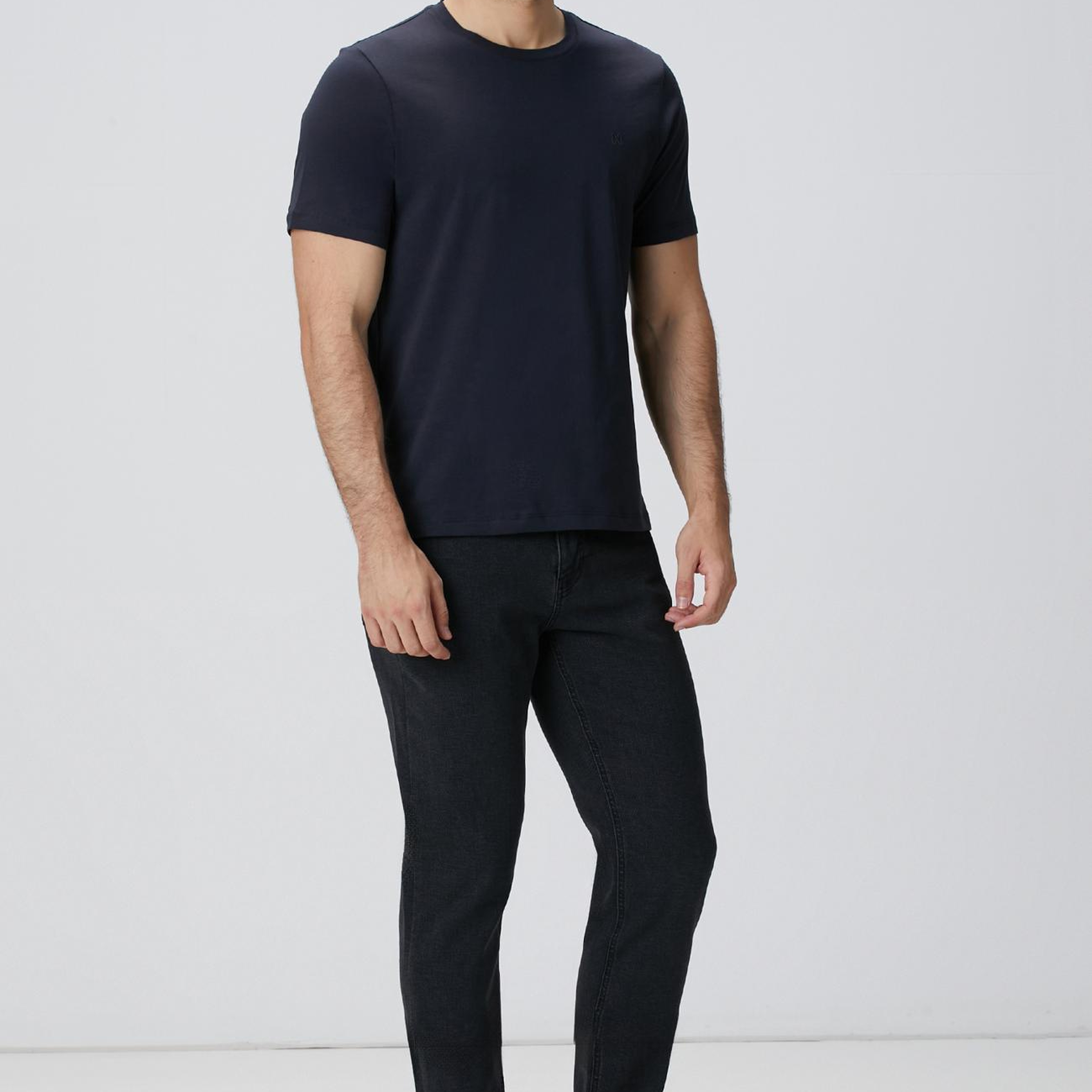 Network Erkek Lacivert Basic T-shirt